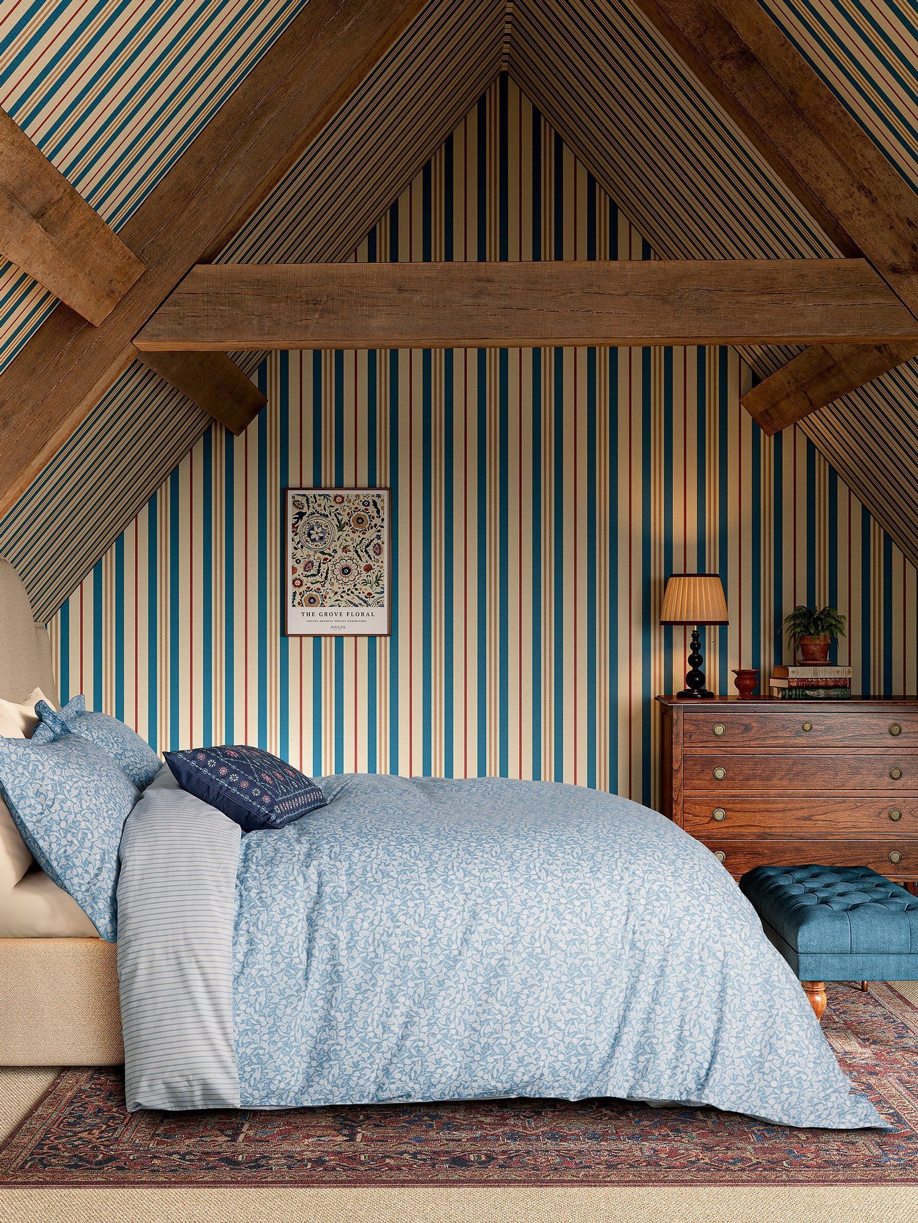 Blue Fruity Ditsy Duvet Cover and 100% Cotton Pillowcase Set (F28619) | £65 - £105
