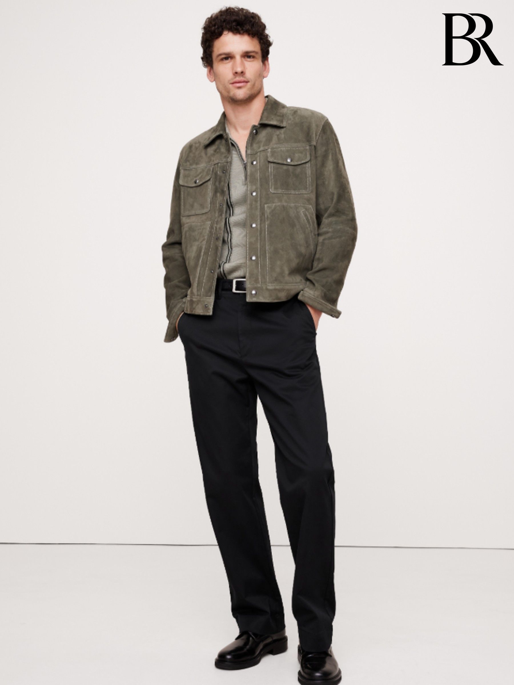 Banana Republic Green/Black Relaxed Stretch Chino (F28726) | £75