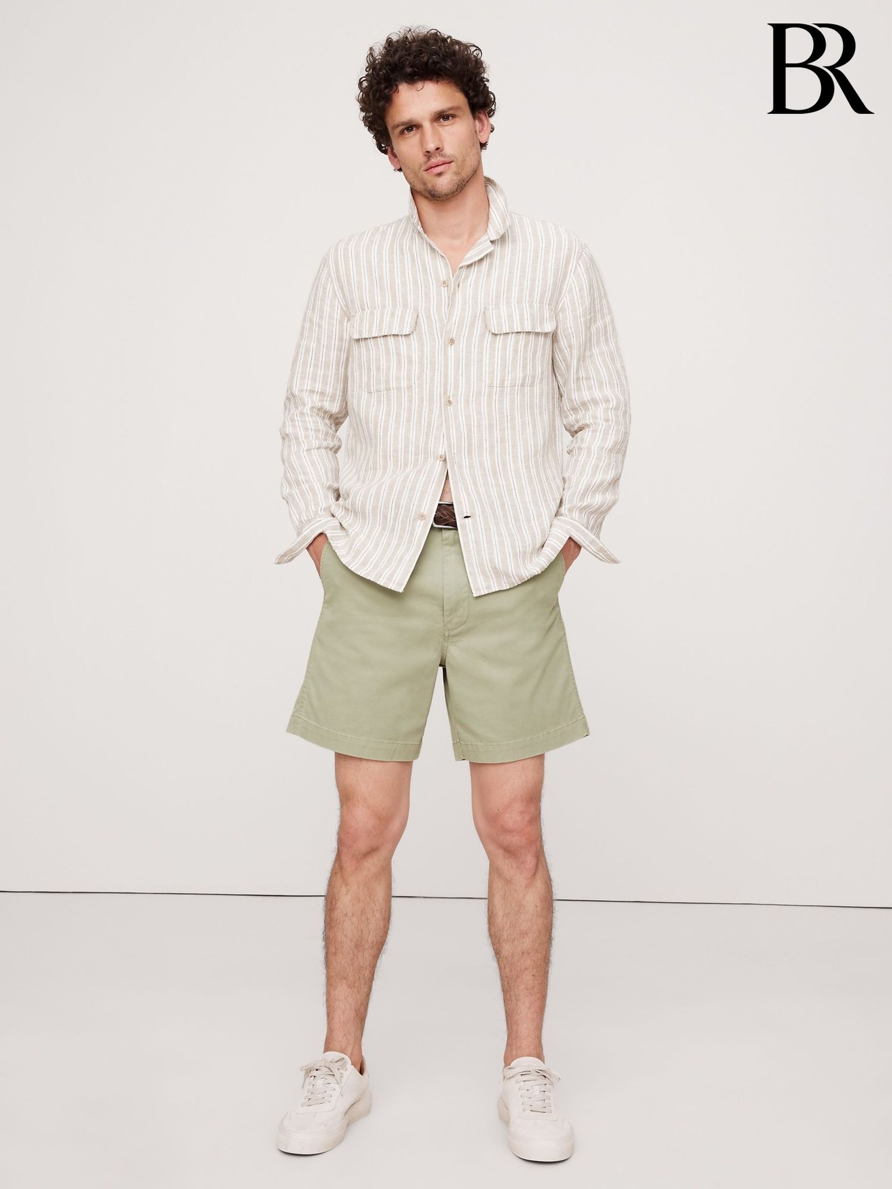 Banana Republic Sage Green Authentic Chino Shorts (F28728) | £50