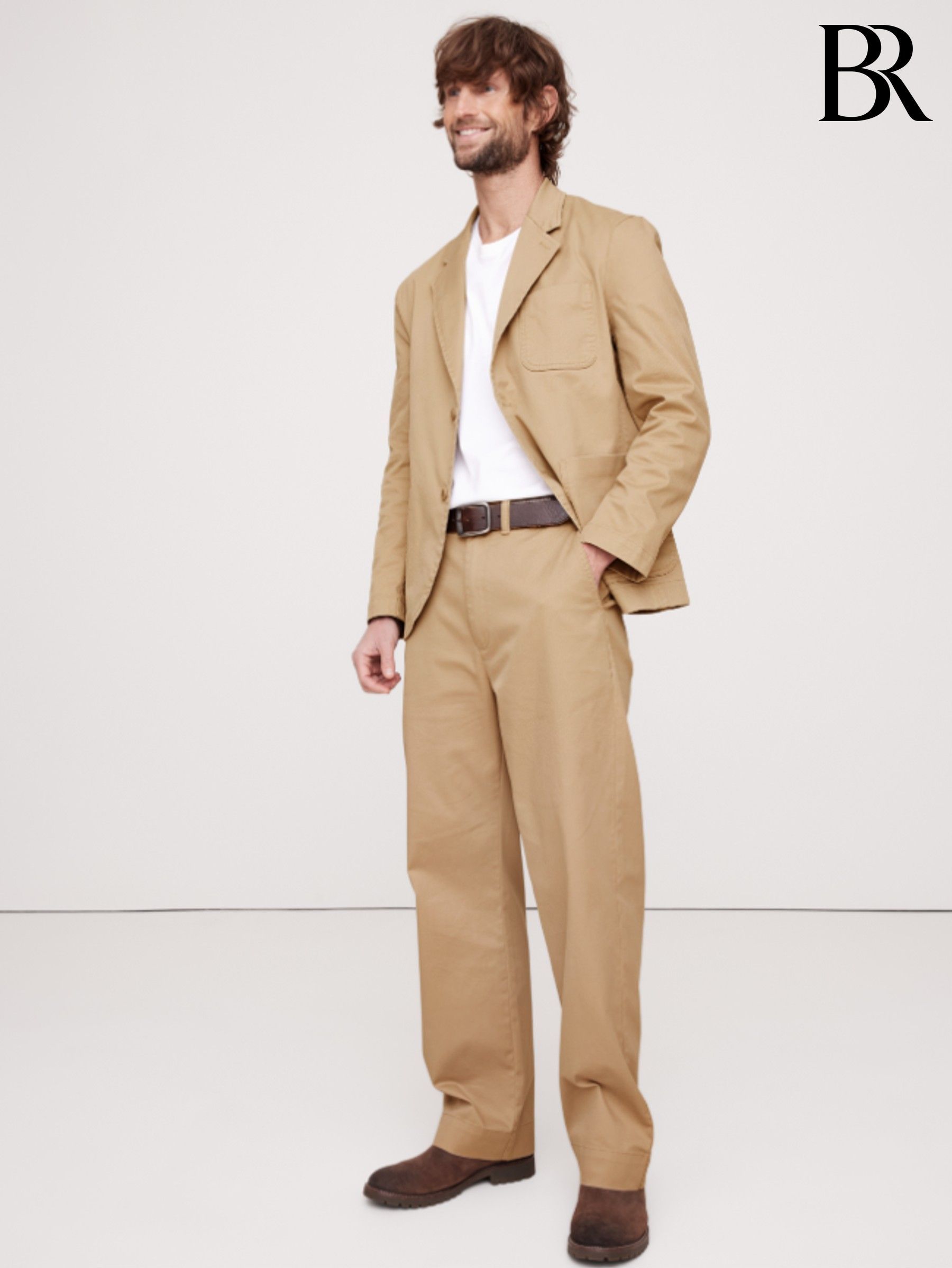 Banana Republic Beige Authentic Relaxed Trousers (F28729) | £75