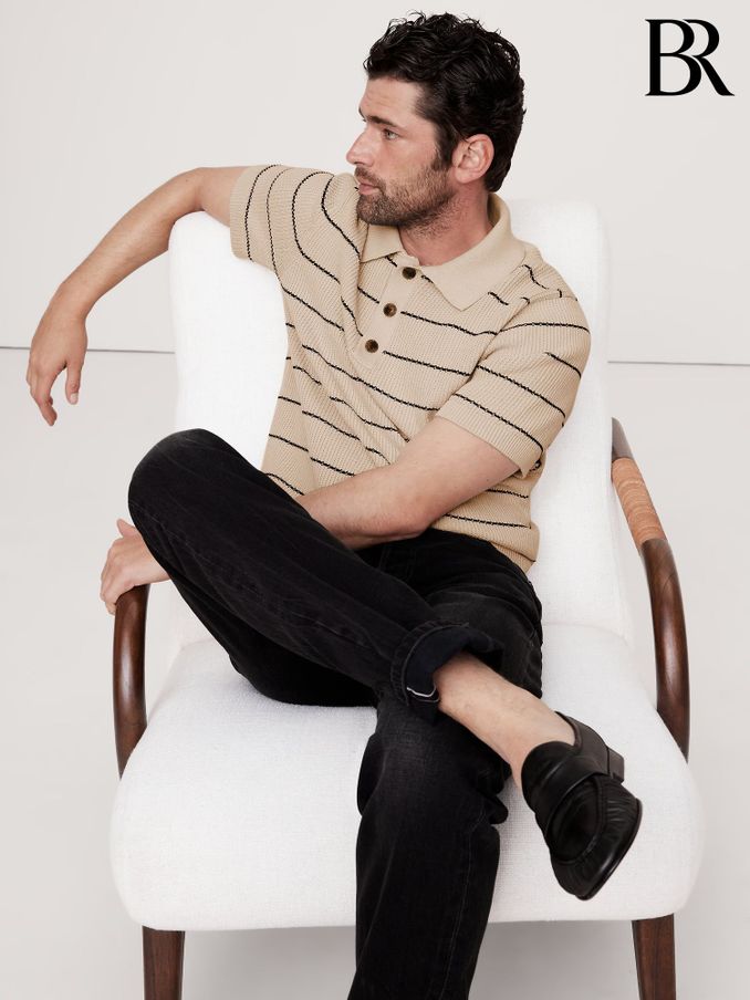 Banana Republic Nude Cotton Blend Polo Shirt (F28732) | £95