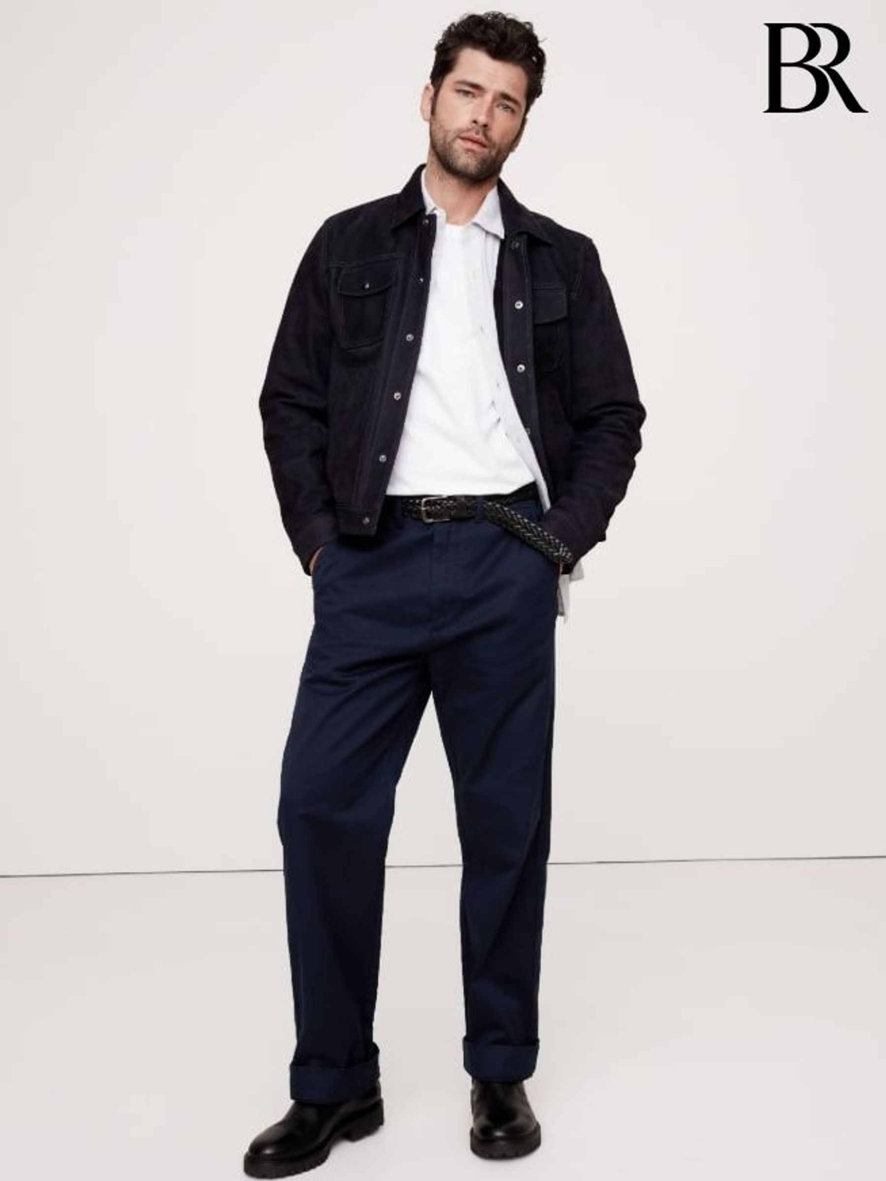Banana Republic Navy Blue Authentic Relaxed Trousers (F28740) | £75