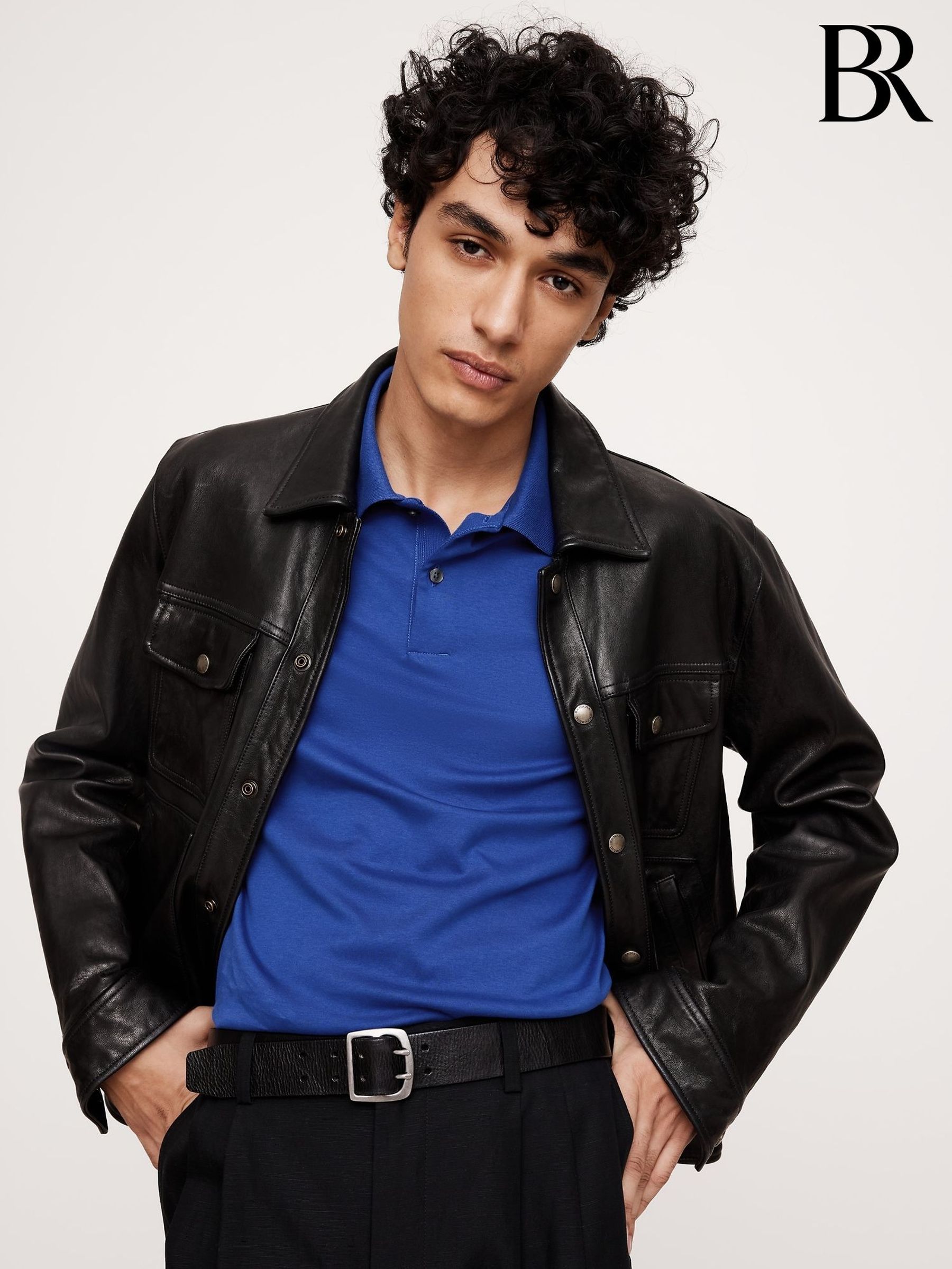 Banana Republic Blue Cotton Short Sleeve Polo Shirt (F28746) | £45