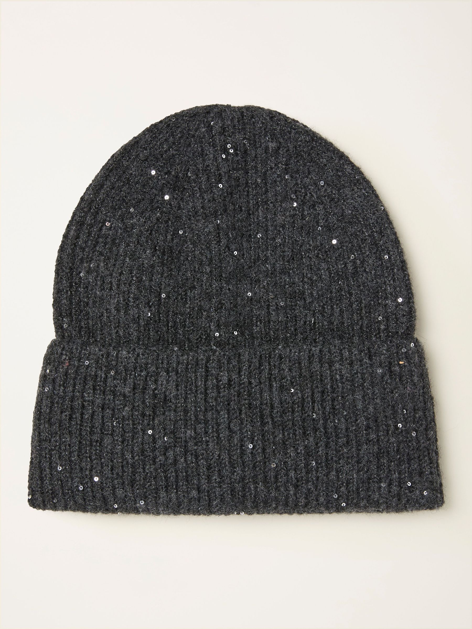 Charcoal Grey Sequin Beanie (F28848) | £20
