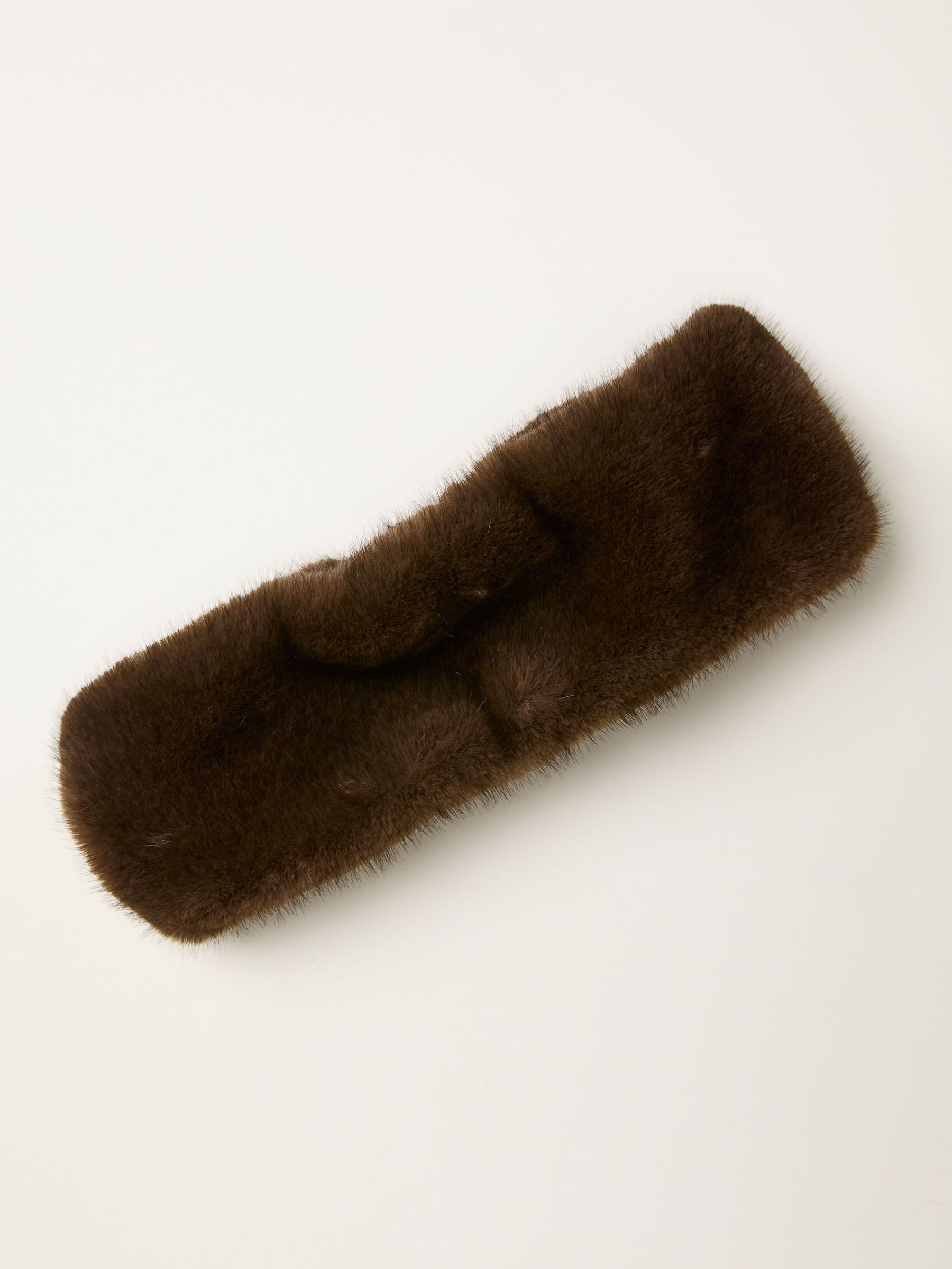 Chocolate Brown Faux Fur Headband (F28852) | £18