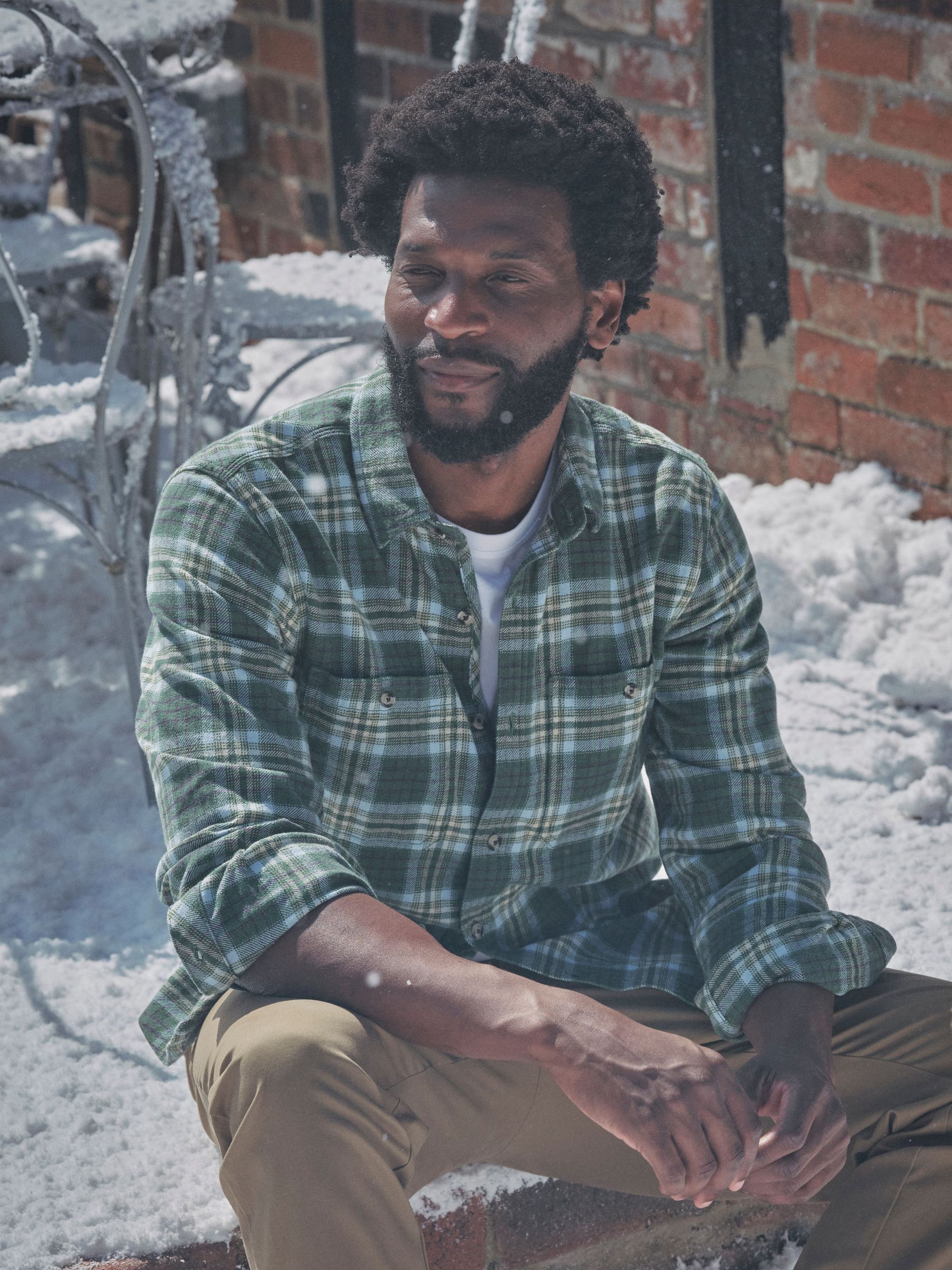 Goring Mid Green Long Sleeve Check Shirt (F30427) | £49.50