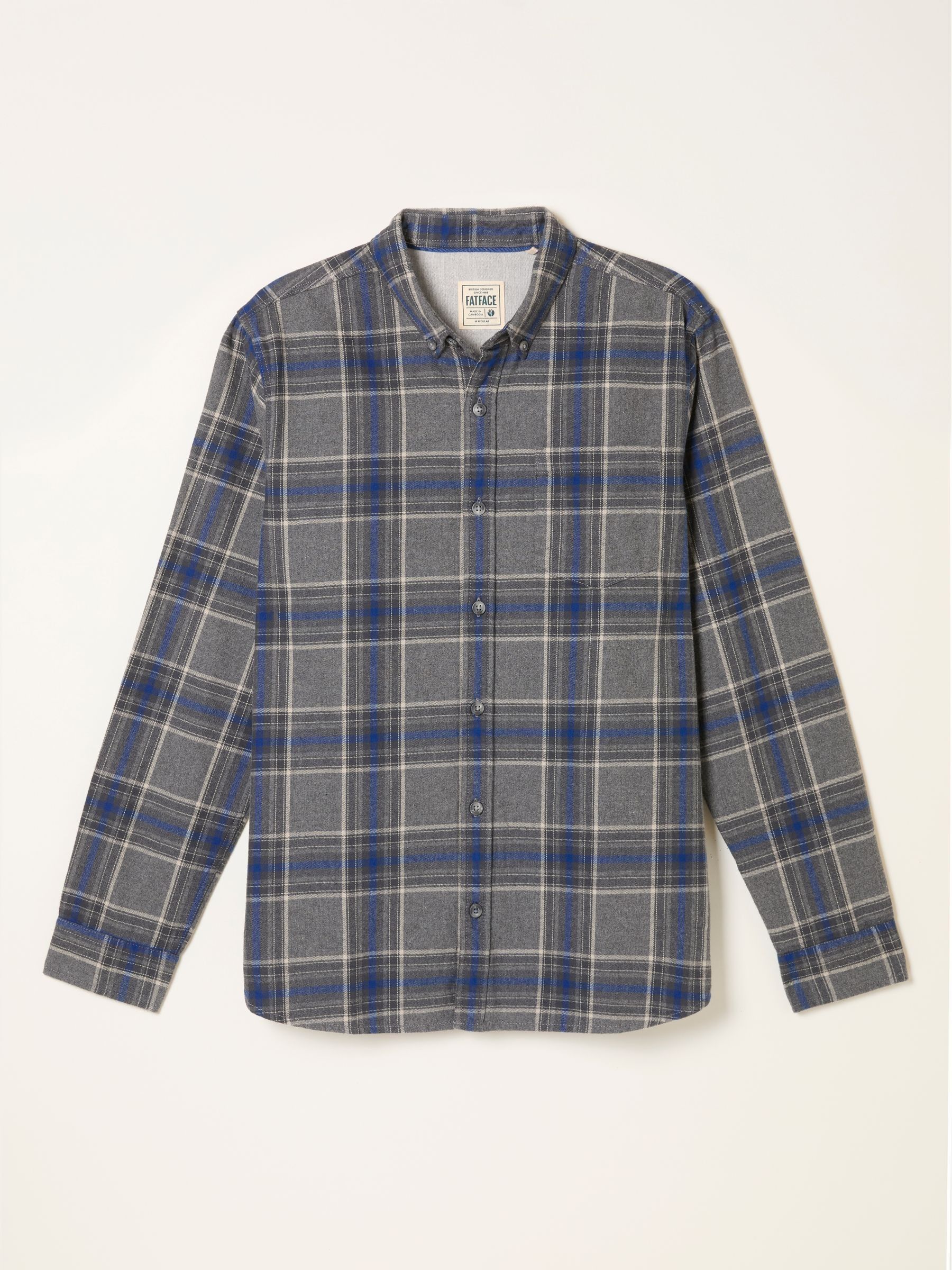 Norton Grey Long Sleeve Check Shirt (F30436) | £49.50