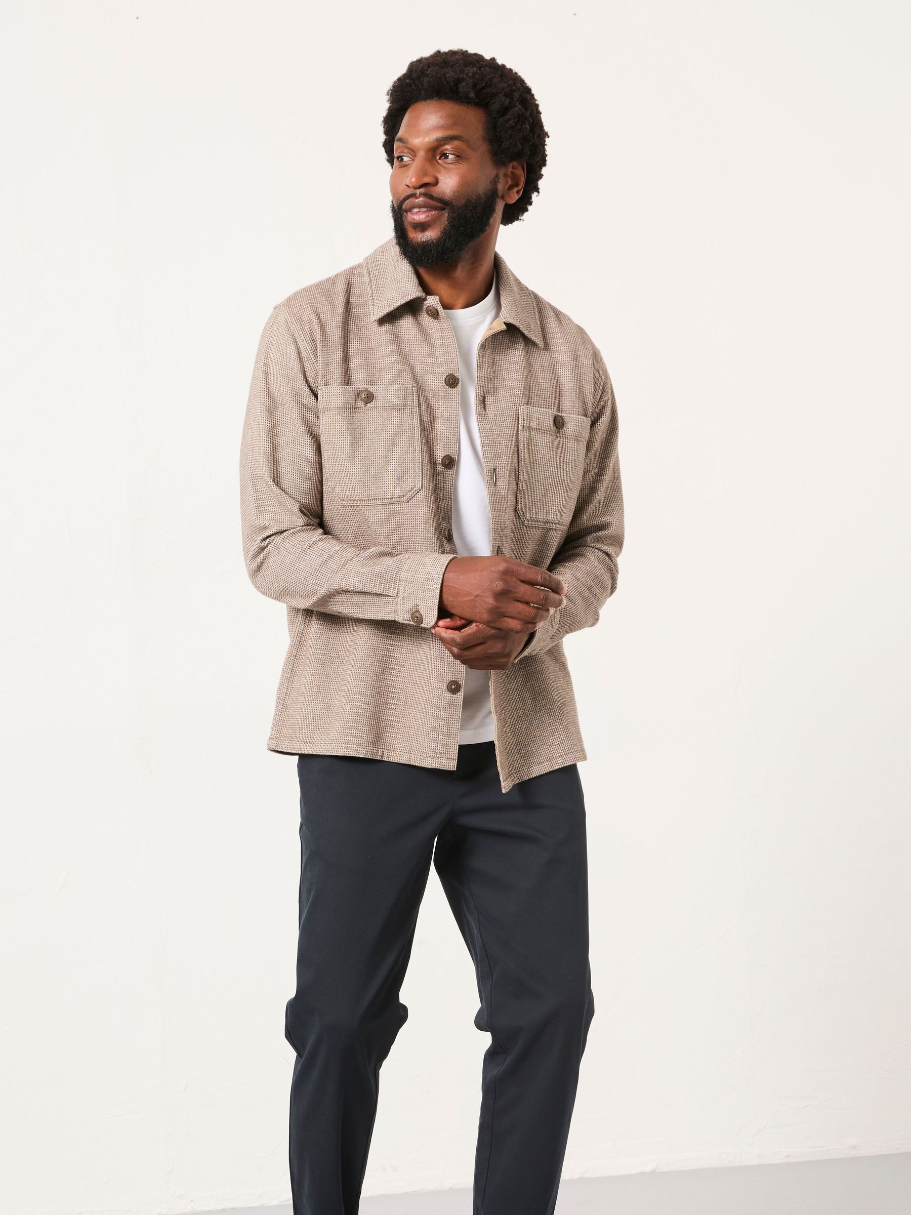 Blythe Dark Natural Long Sleeve Shirt (F30442) | £59