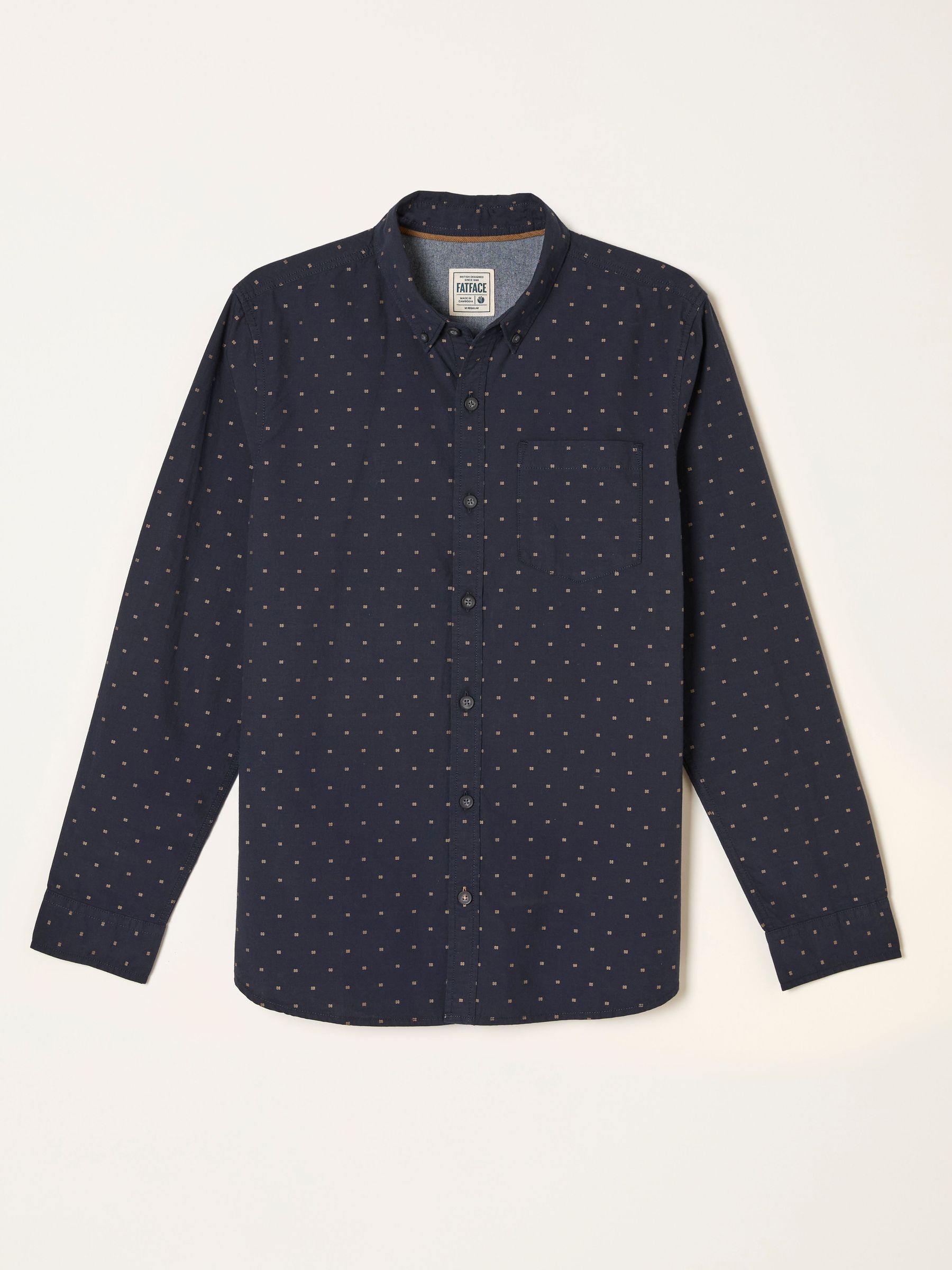 Blue Long Sleeve Dobby Shirt (F30444) | £55