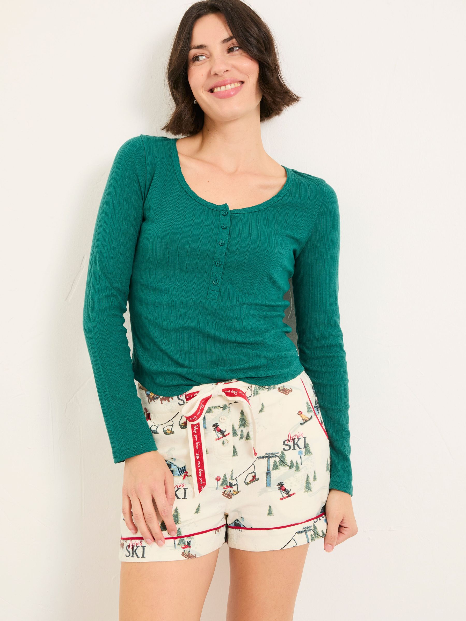 Hattie Green Henley Pyjama Top (F31596) | £29.50