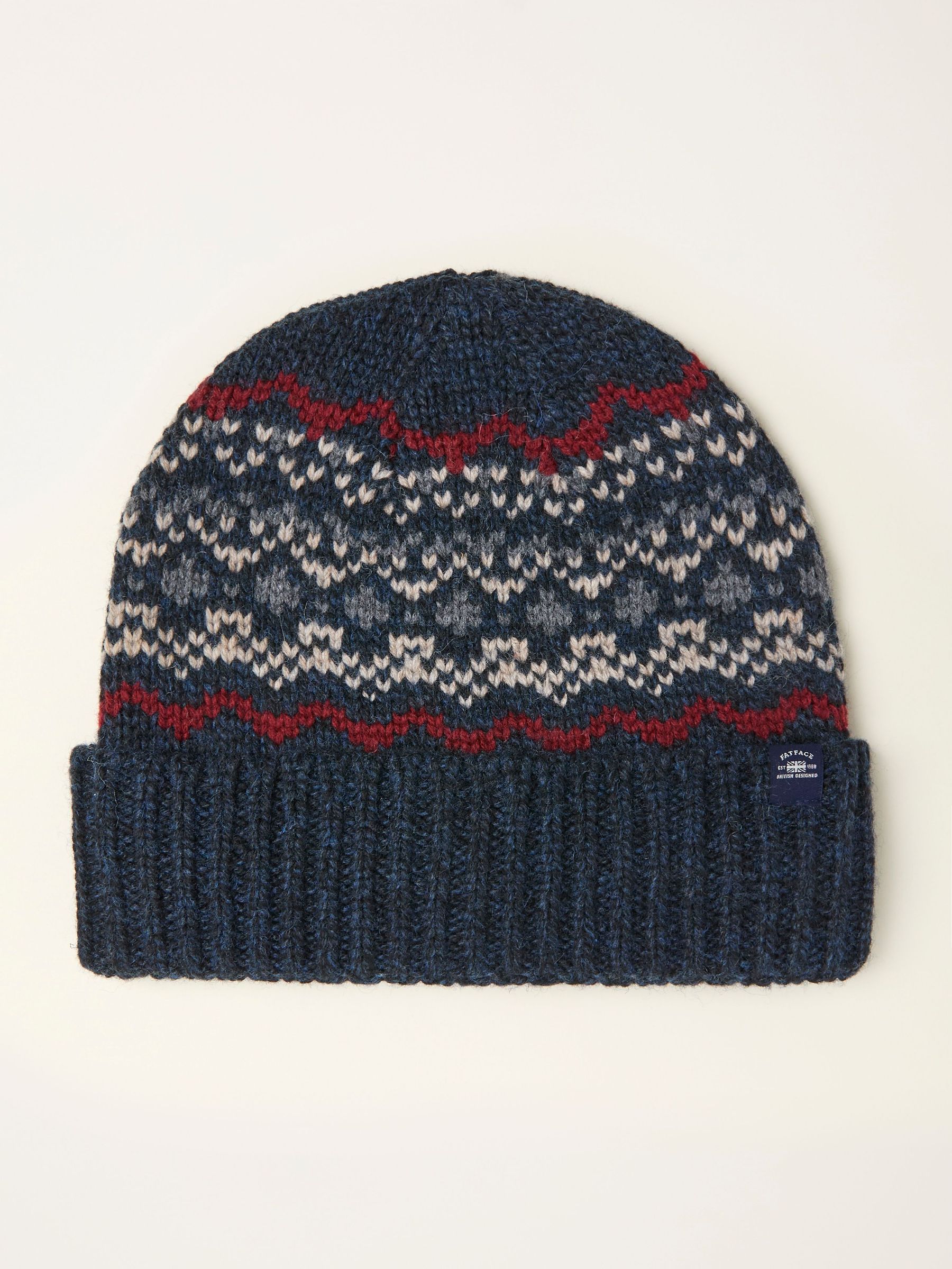 Navy Fairisle Beanie (F31864) | £25