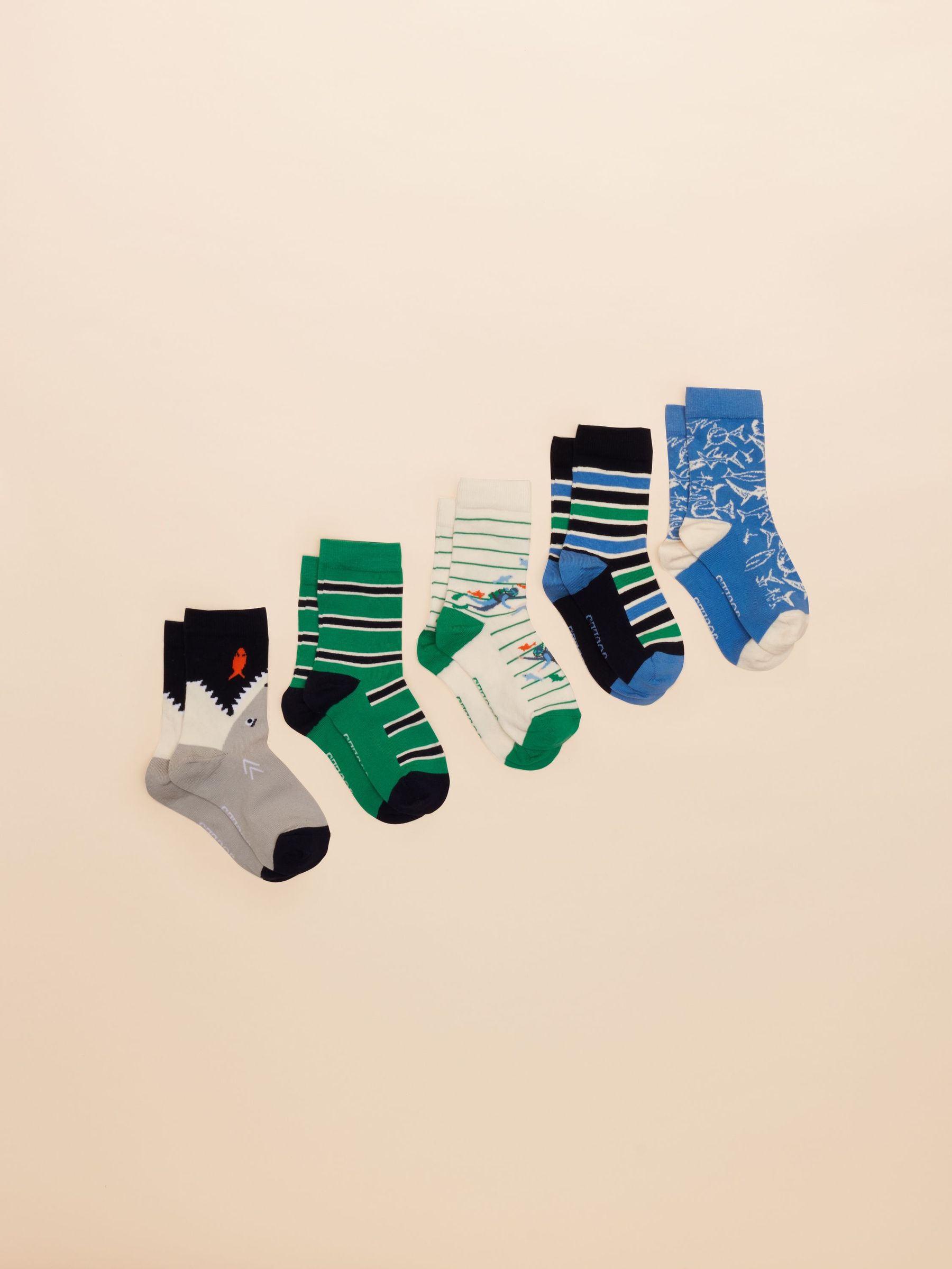 Eat Feet Multi Navy Pack of Five Socks (F32277) | £16.95