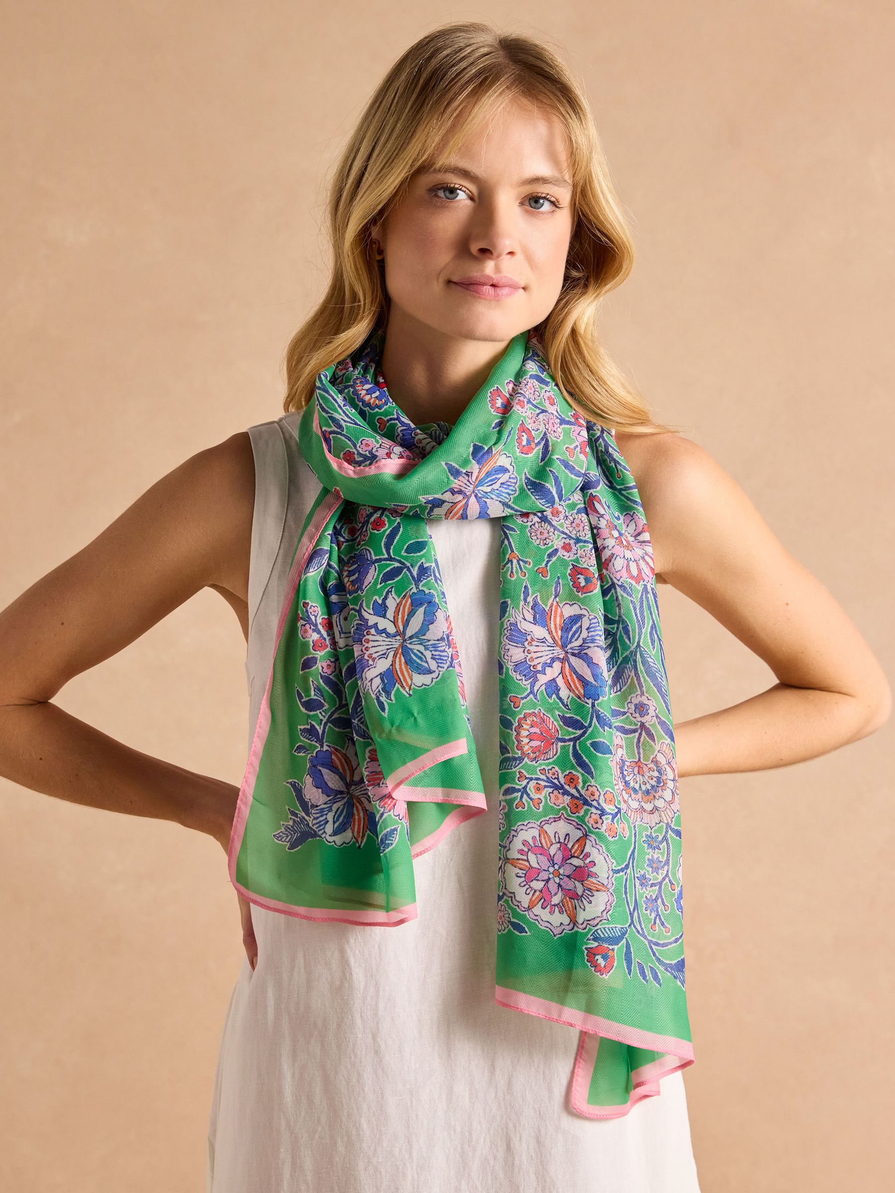 Abberton Green Lightweight Scarf (F32296) | £16