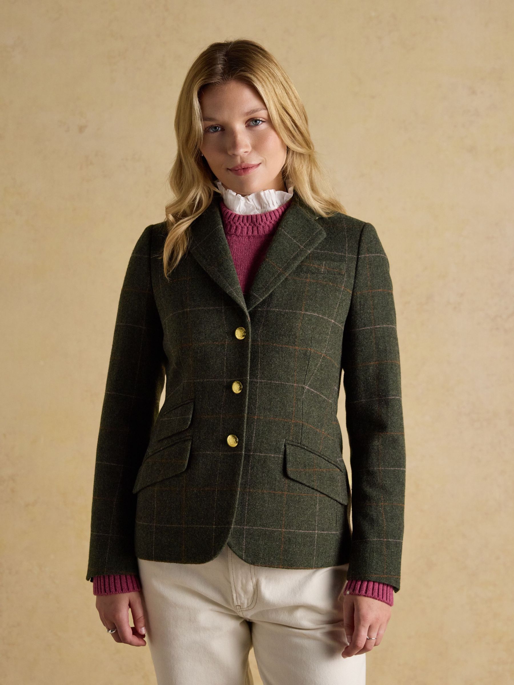 Canterly Green Check Tweed Blazer