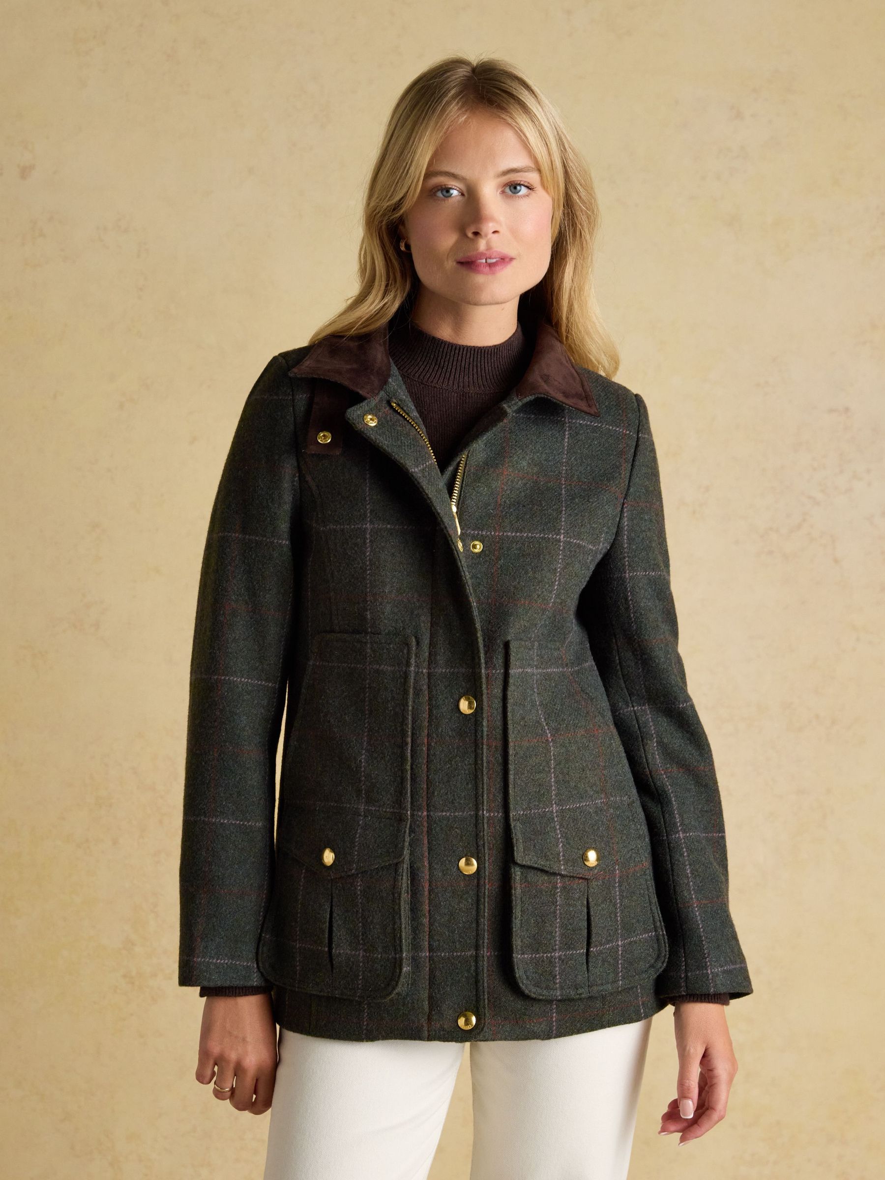 Classic Fieldcoat Green Tweed Coat (F33954) | £199