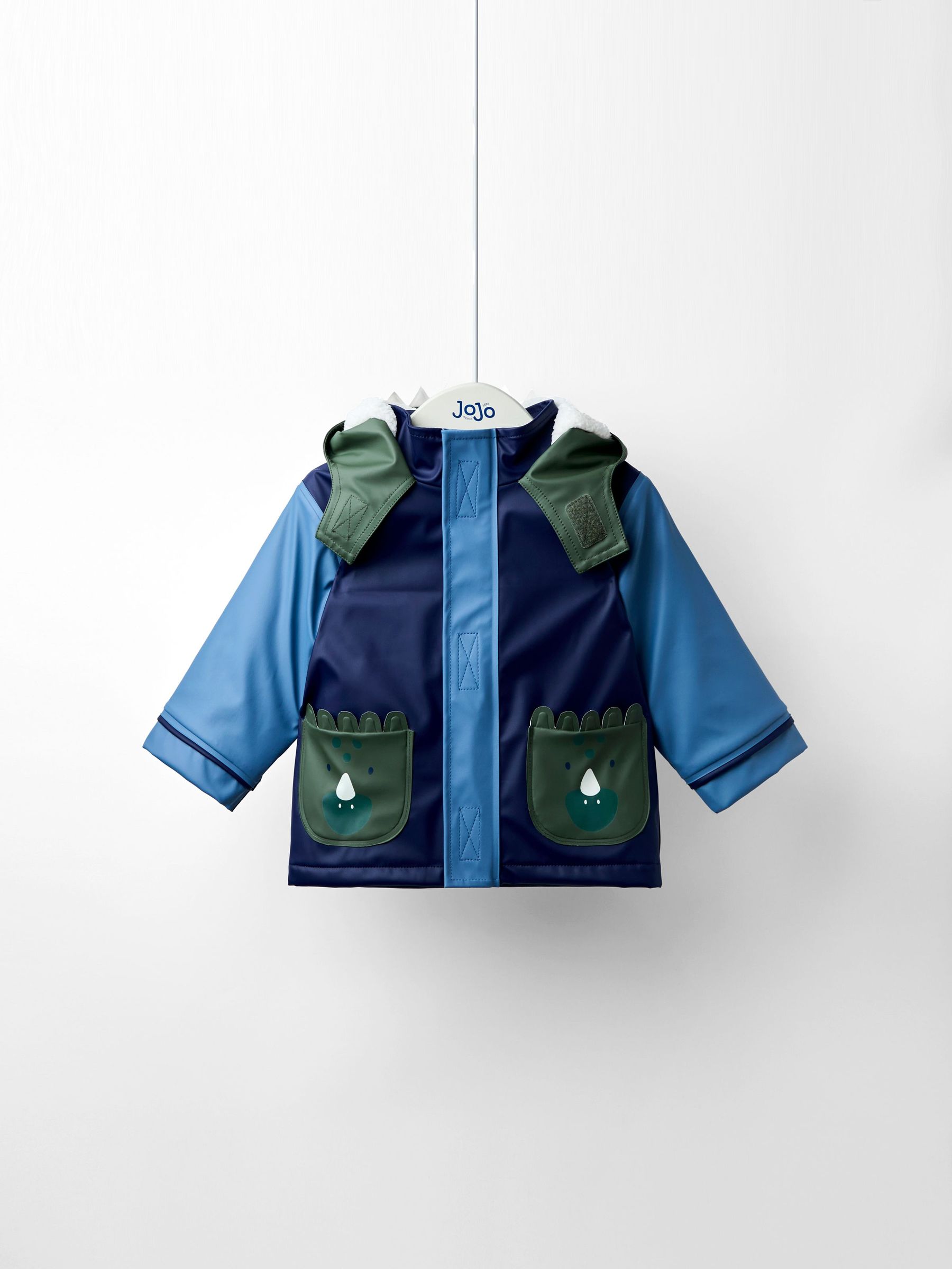 Navy Multi Dino Waterproof Borg Lined Jacket (F34865) | £42.50 - £46.50