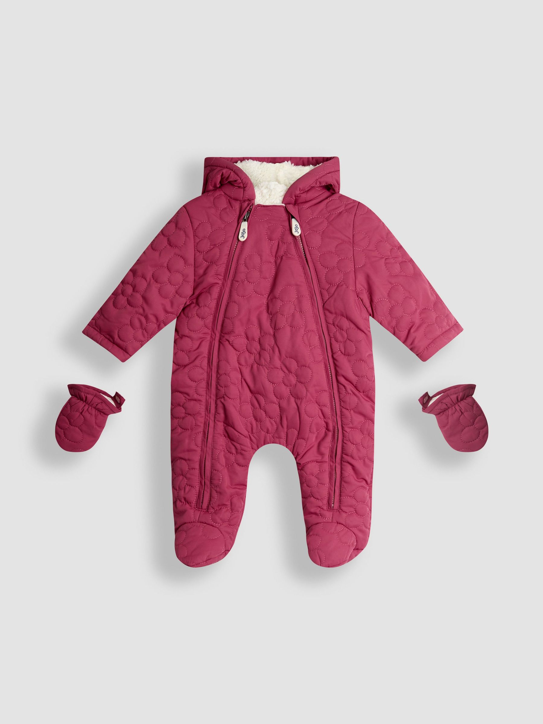 Pink Tractor Quilted Pramsuit (F34896) | £47.50