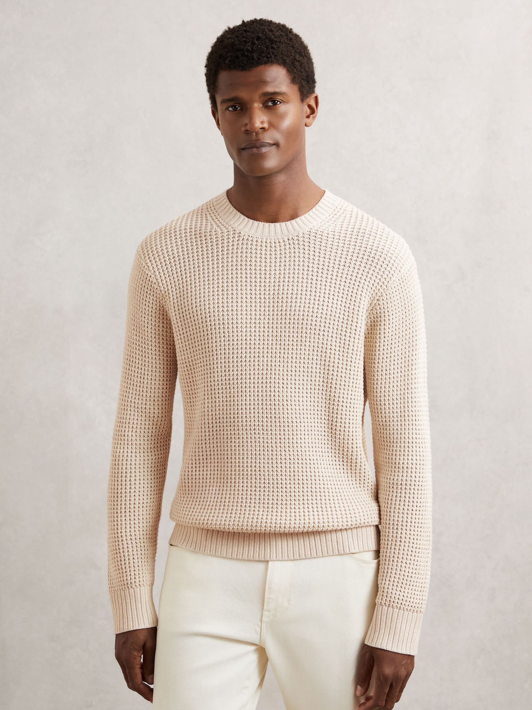 Paige Cotton Waffle-Knit Sweater in Natural (F34904) | £228
