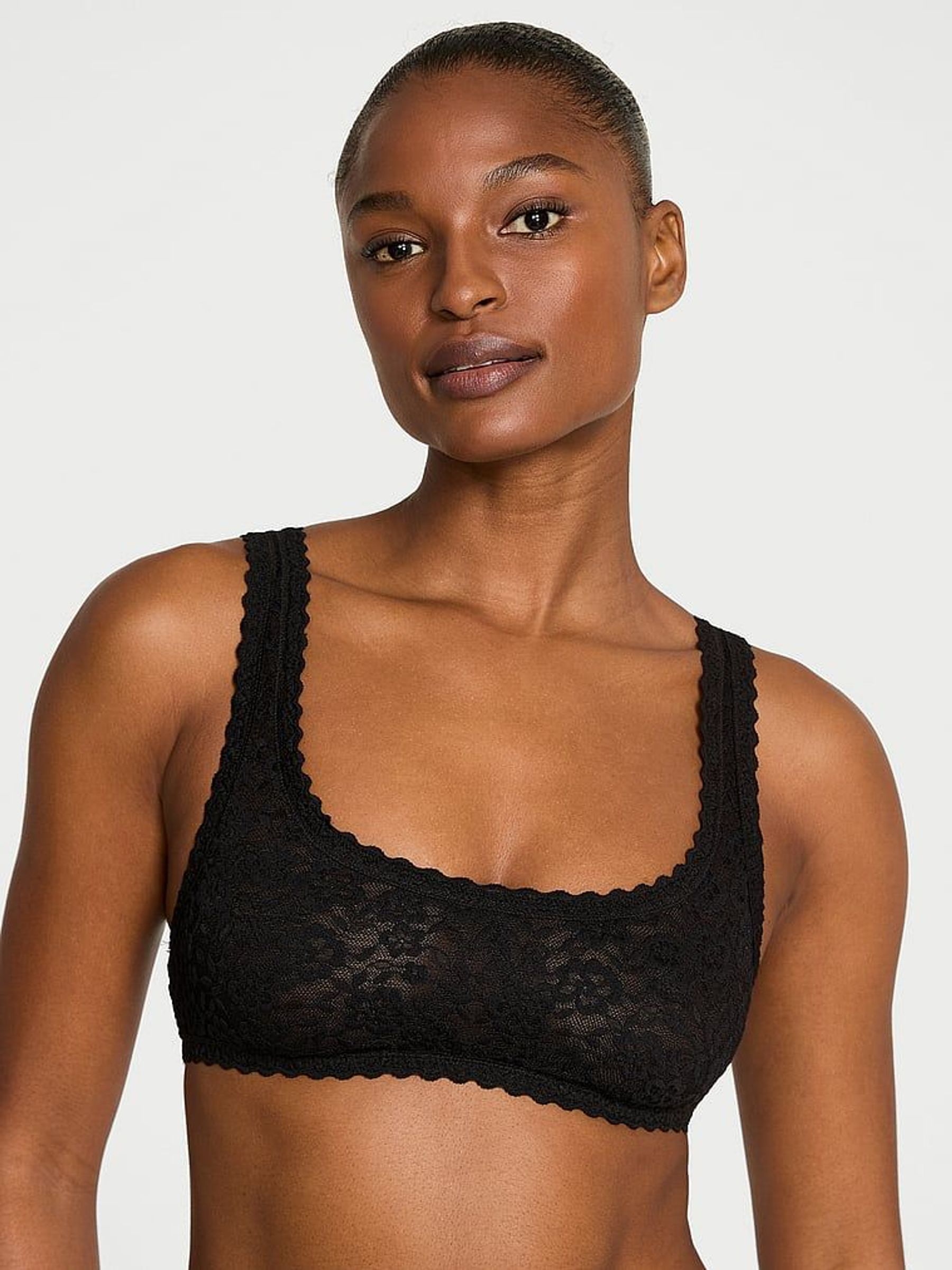 Black Sexy Tee Lace Scoop Bralette (F35132) | £25