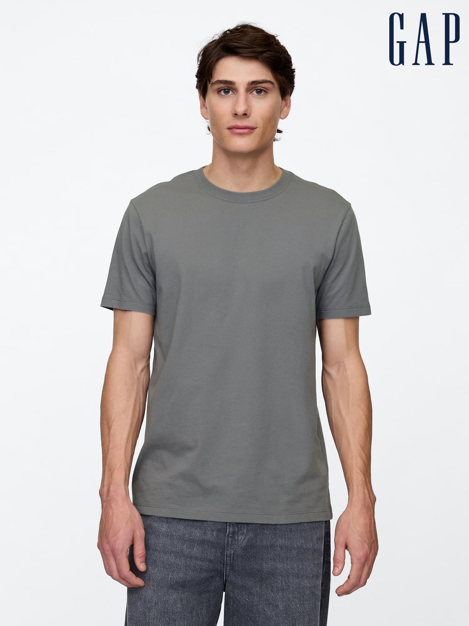Dark Grey Everyday Soft Crew Neck T-Shirt (F35973) | £12
