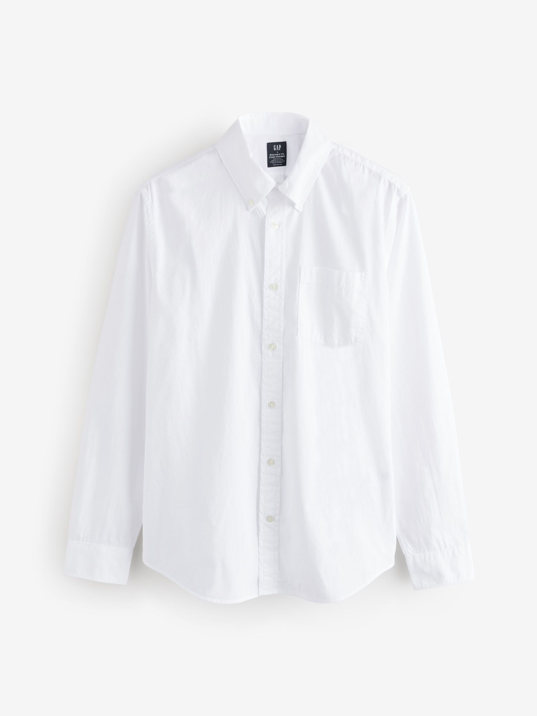 White All Day Poplin Shirt in Standard Fit (F35975) | £40