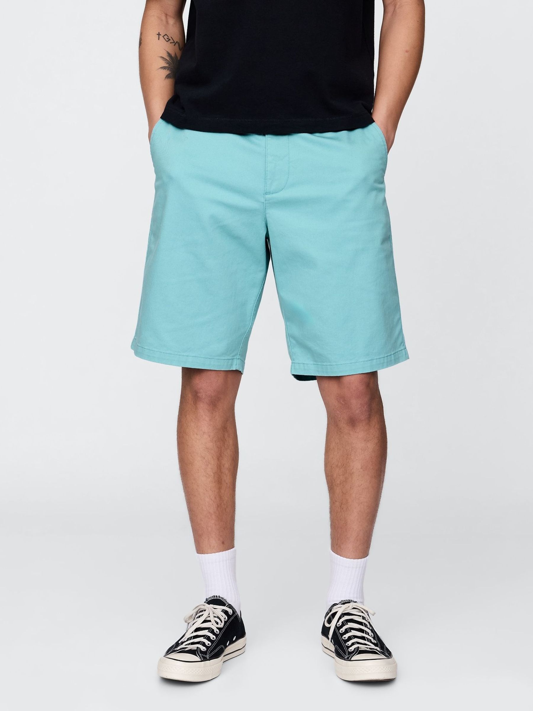Blue Cotton Blend Vintage Shorts (F35979) | £35