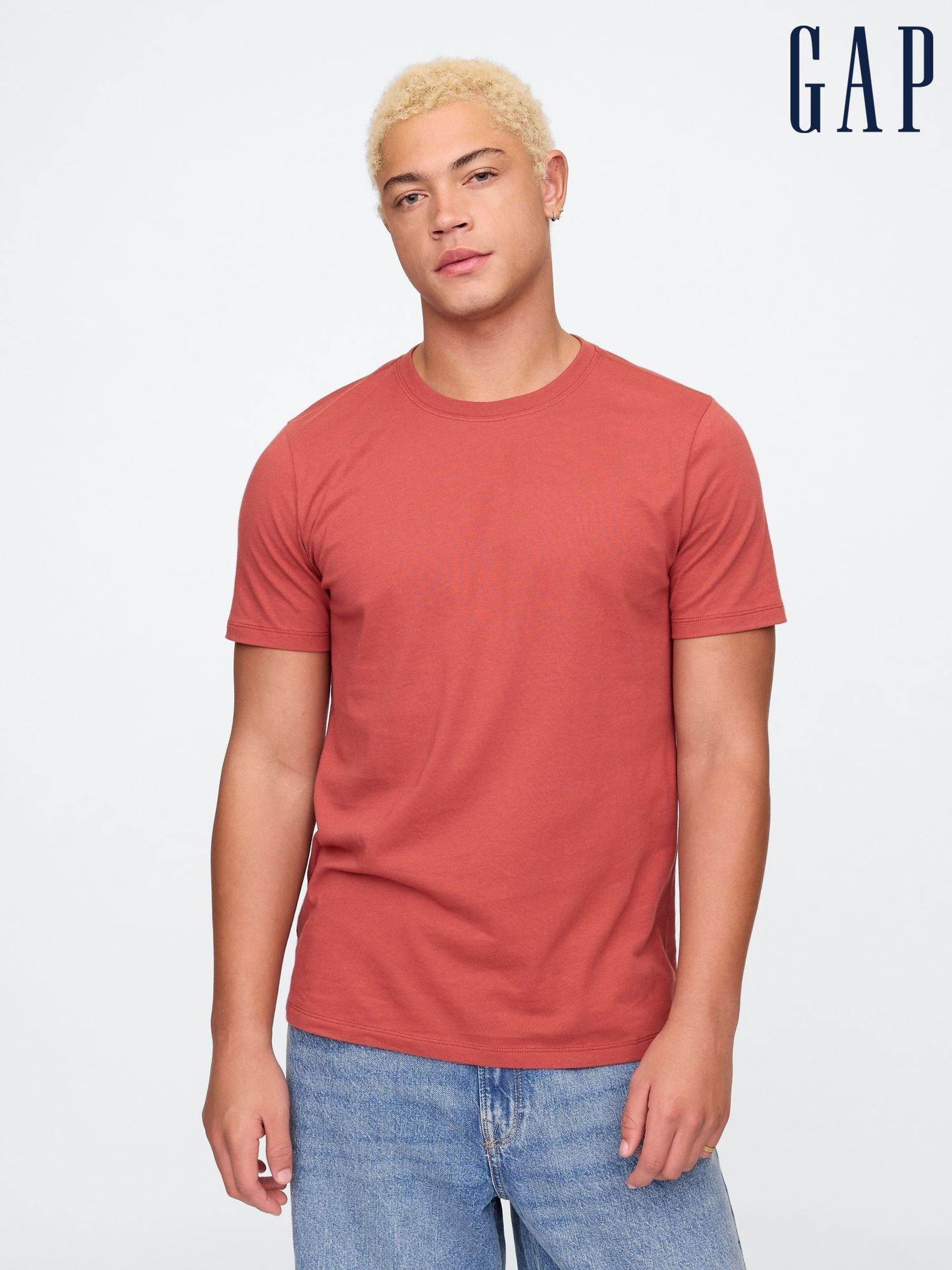 Orange Short Sleeve Everyday 100% Cotton Crew Neck T-Shirt (F36010) | £12