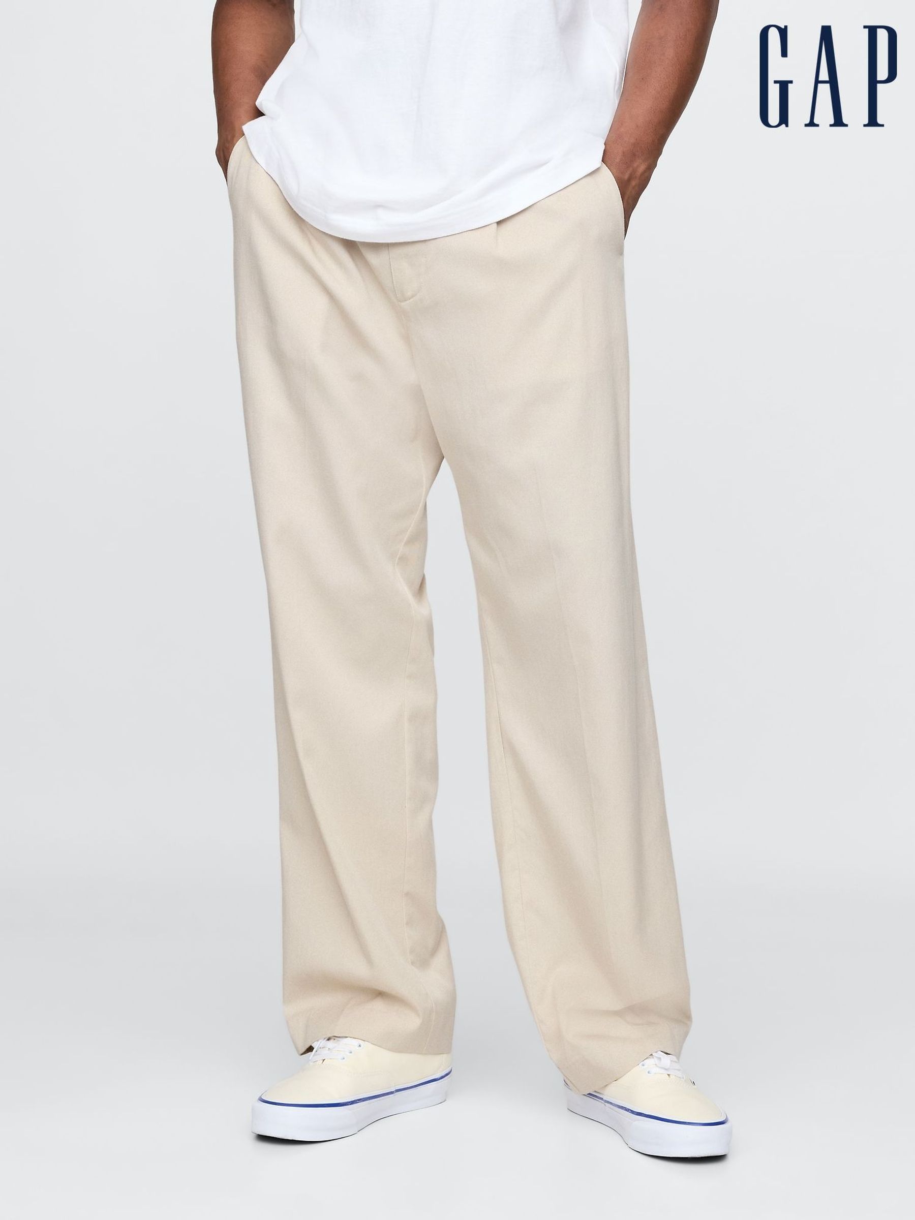 Beige UltraSoft Pleated Trousers (F36011) | £50