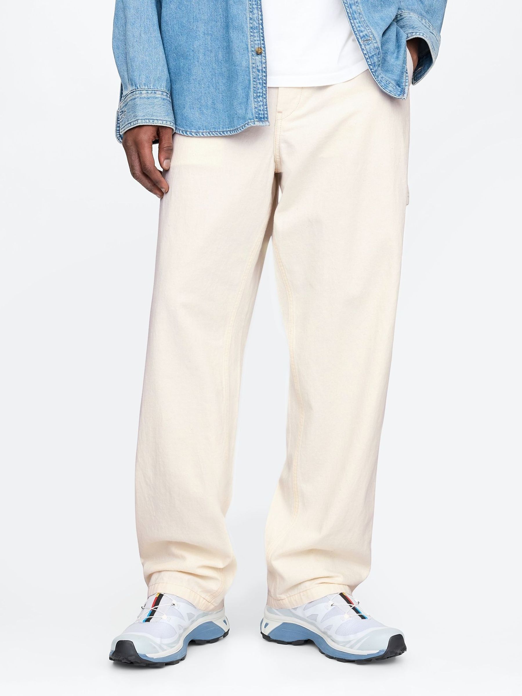 Cream Baggy Carpenter Jeans (F36017) | £40