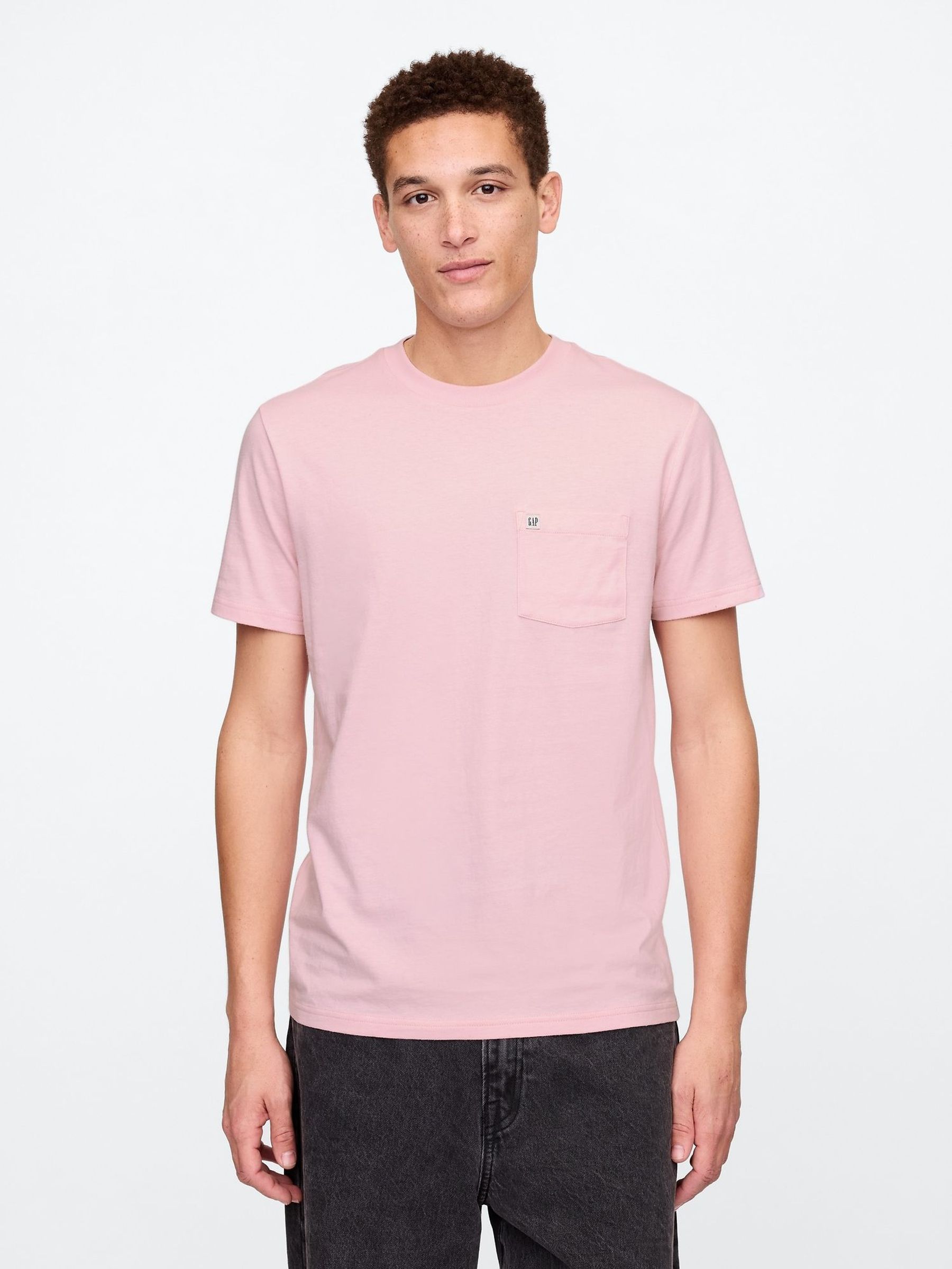 Pink Organic Cotton Pocket T-Shirt (F36031) | £14
