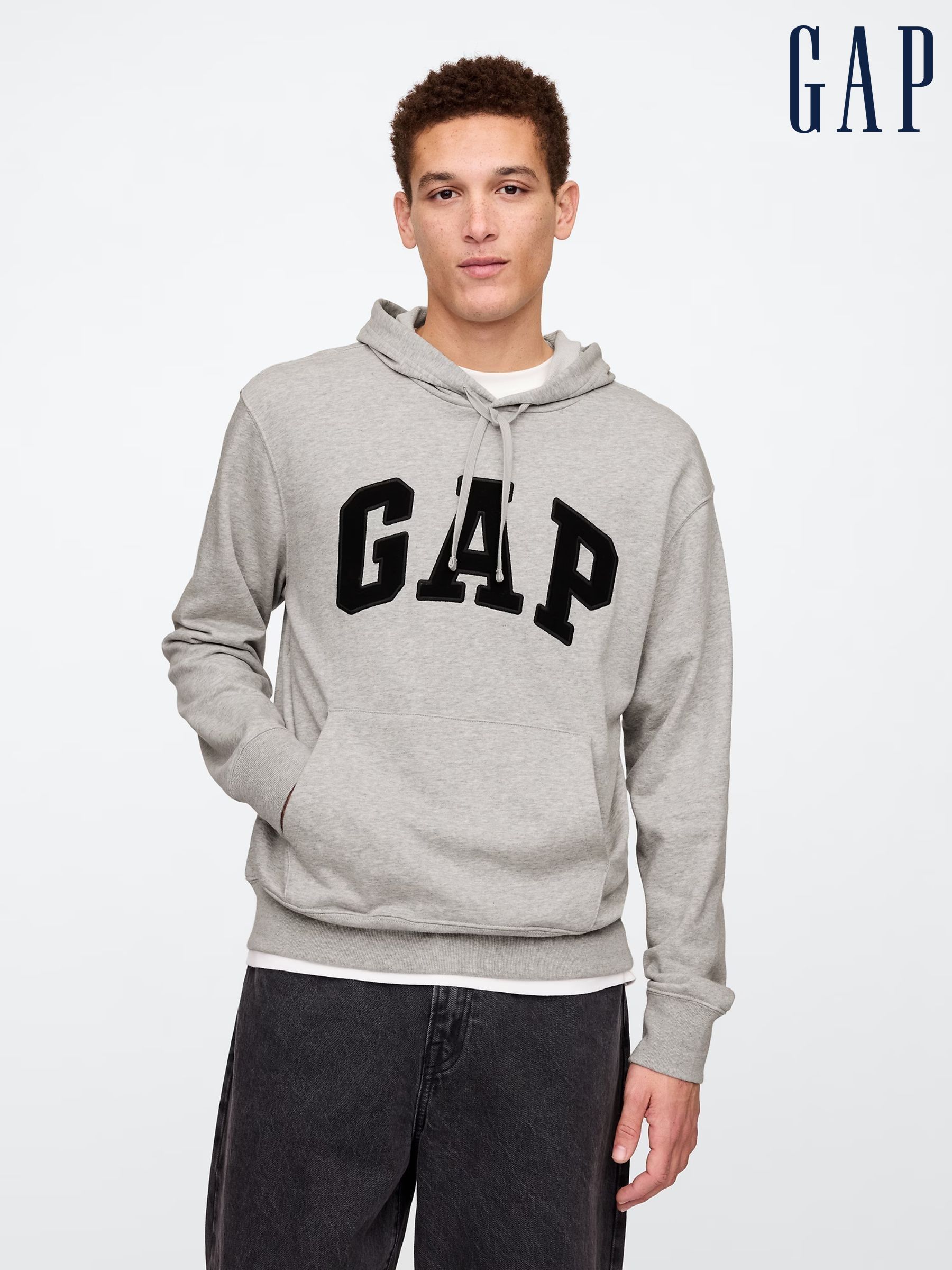 Grey Logo Hoodie (F36042) | £35