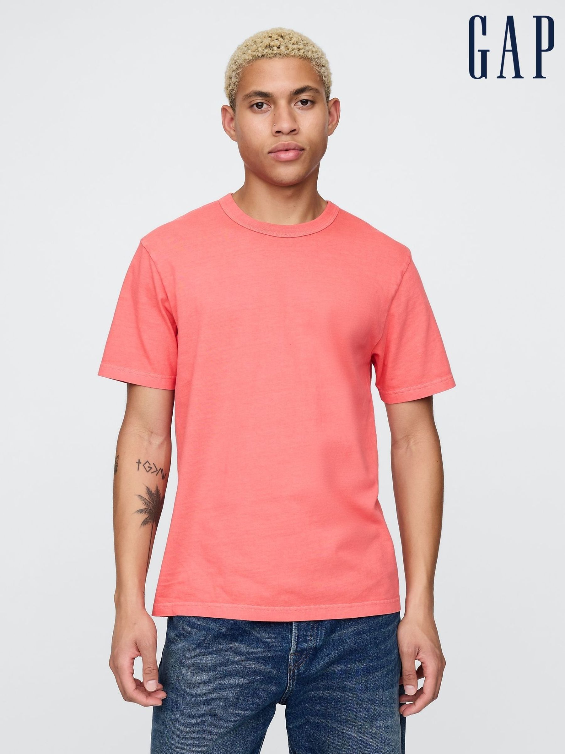 Red Original Short Sleeve Crew Neck T-Shirt (F36043) | £18