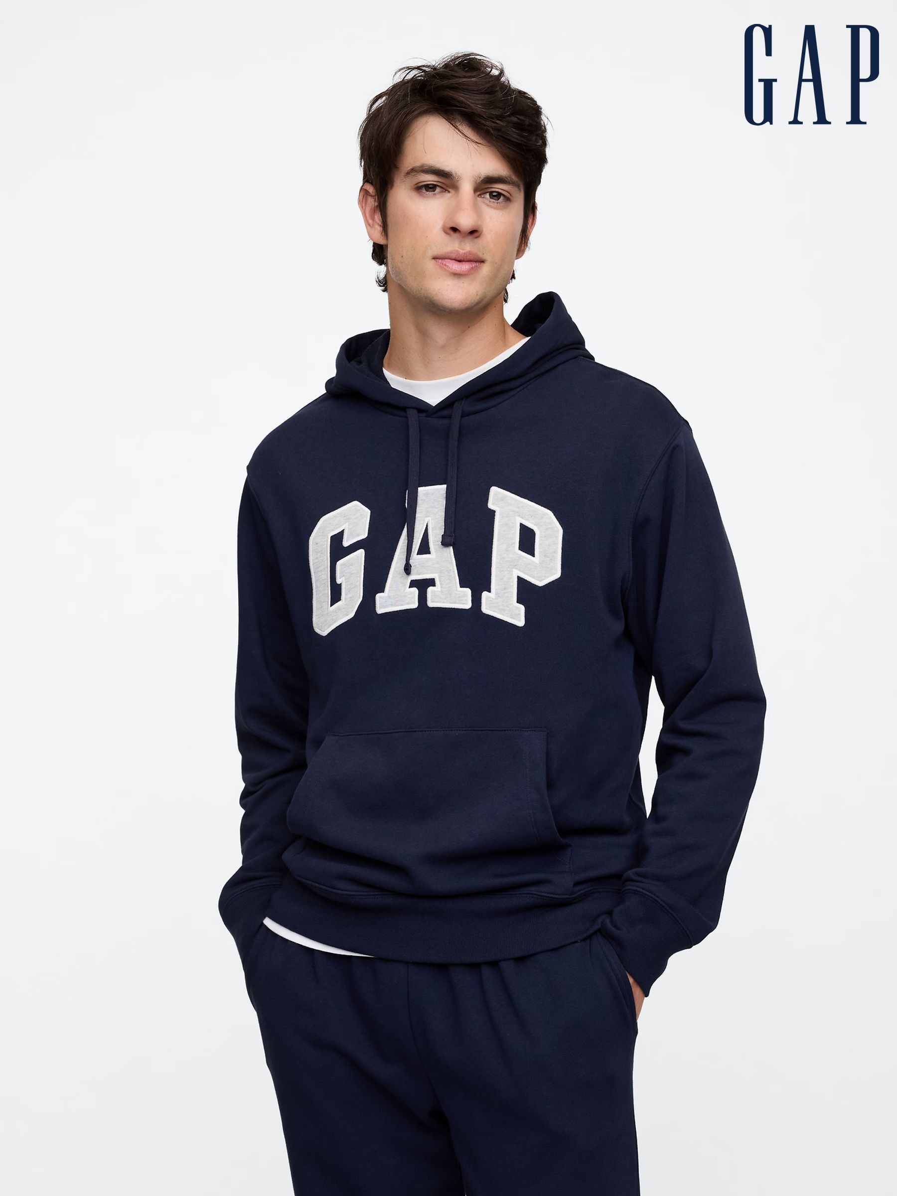 Navy Blue Logo Hoodie (F36054) | £35