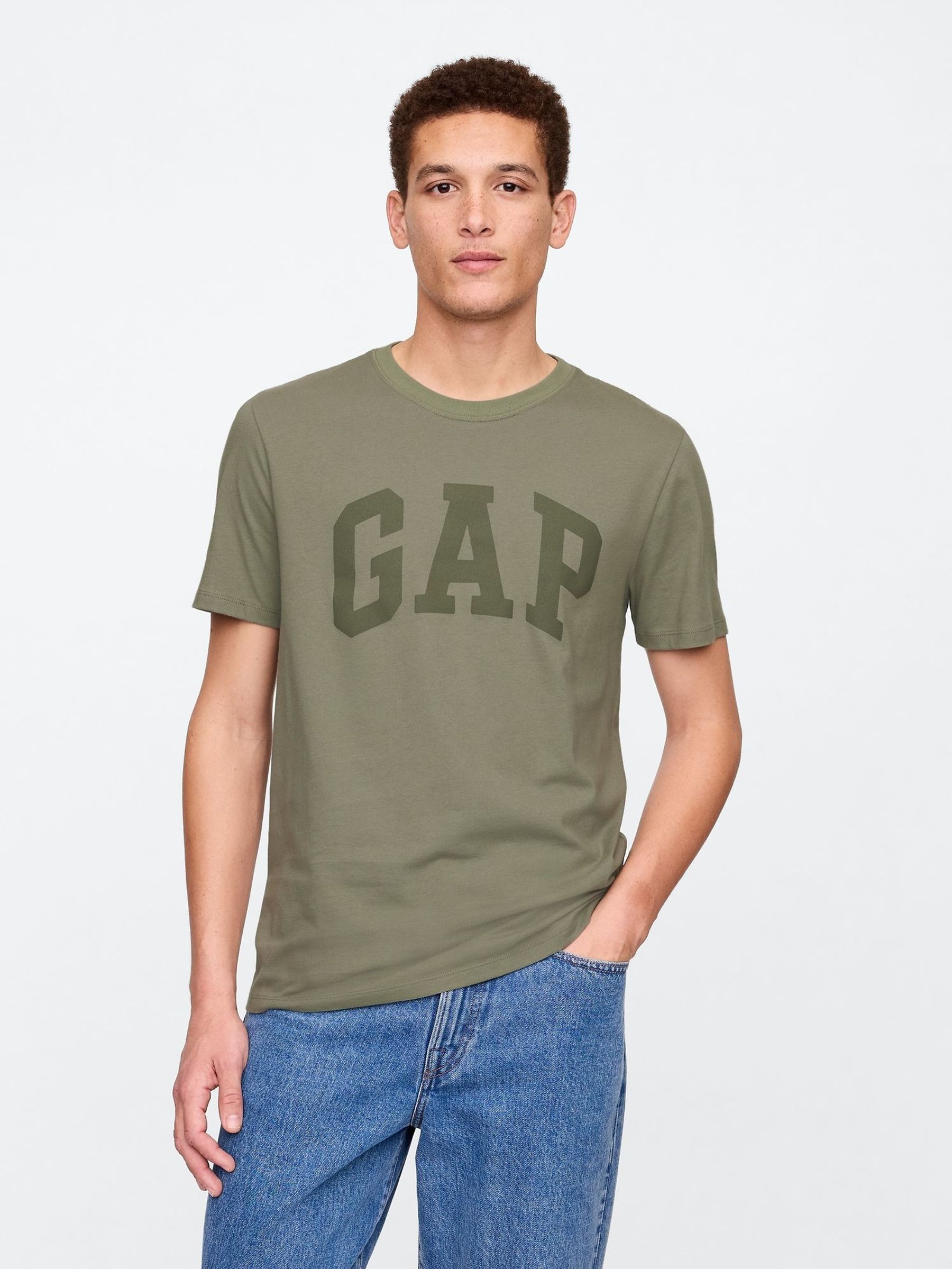 Green Everyday Logo 100% Cotton Crew Neck Short Sleeve T-Shirt (F36056) | £14