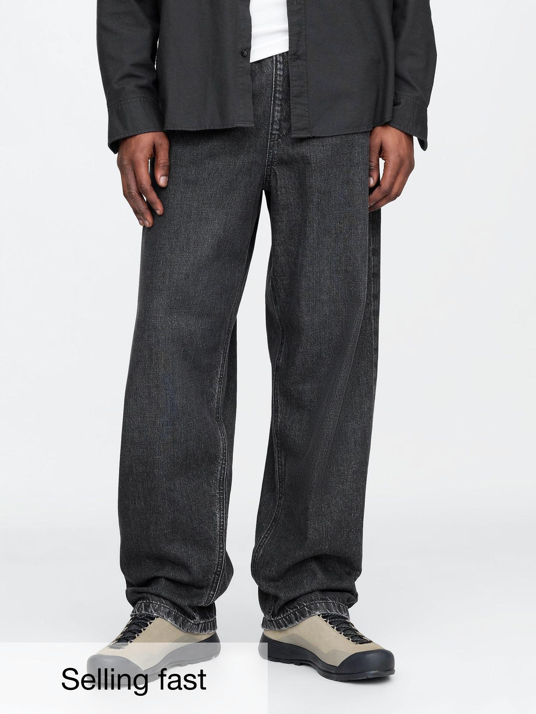 Black UltraSoft Baggy Jeans (F36059) | £50