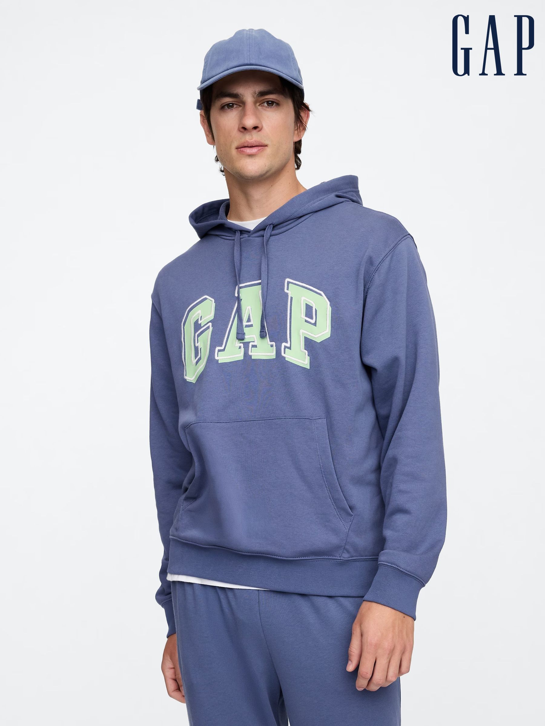 Blue Pullover Arch Logo Hoodie (F36061) | £35