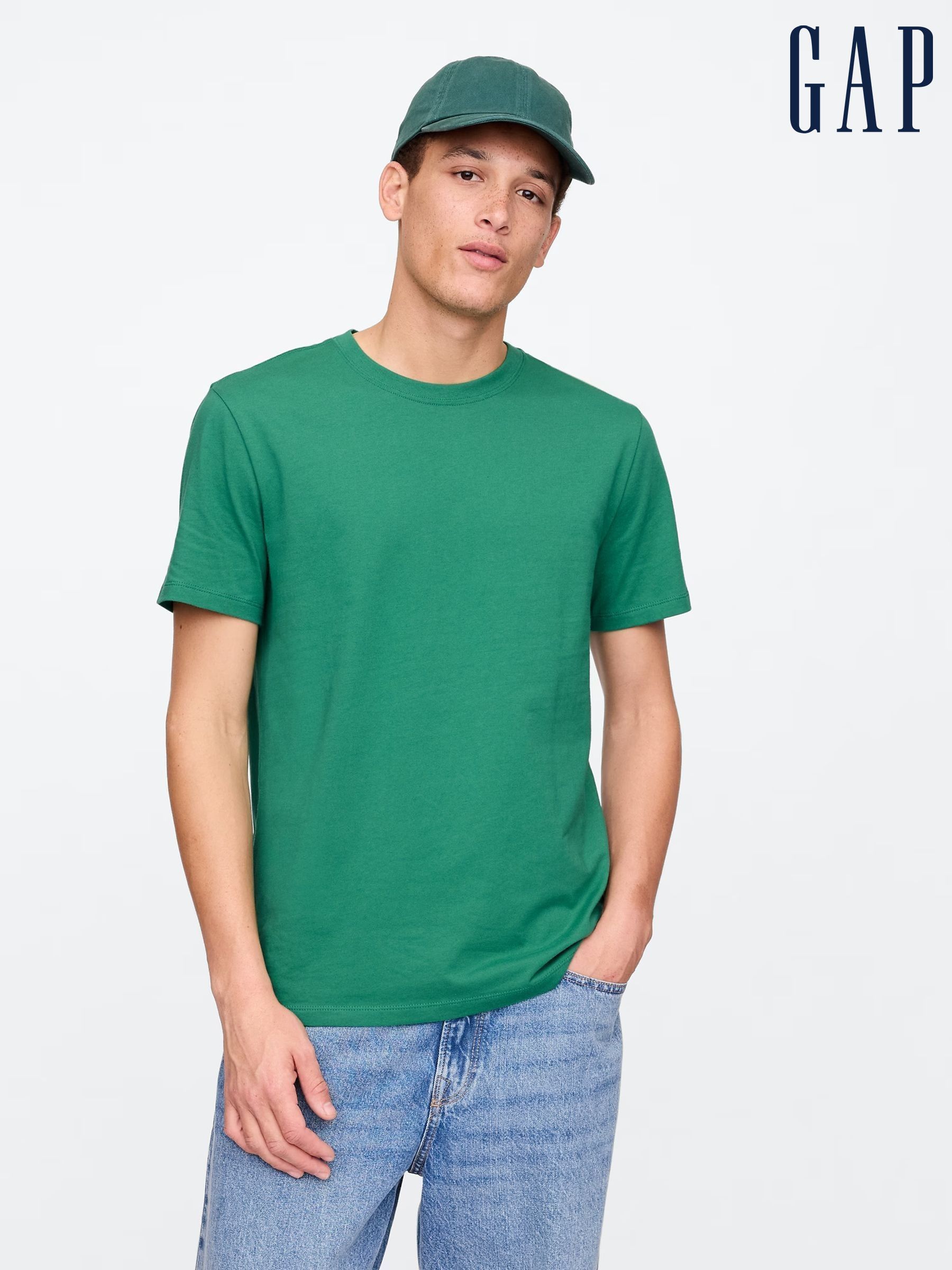 Green Everyday Soft Crew Neck T-Shirt (F36077) | £12