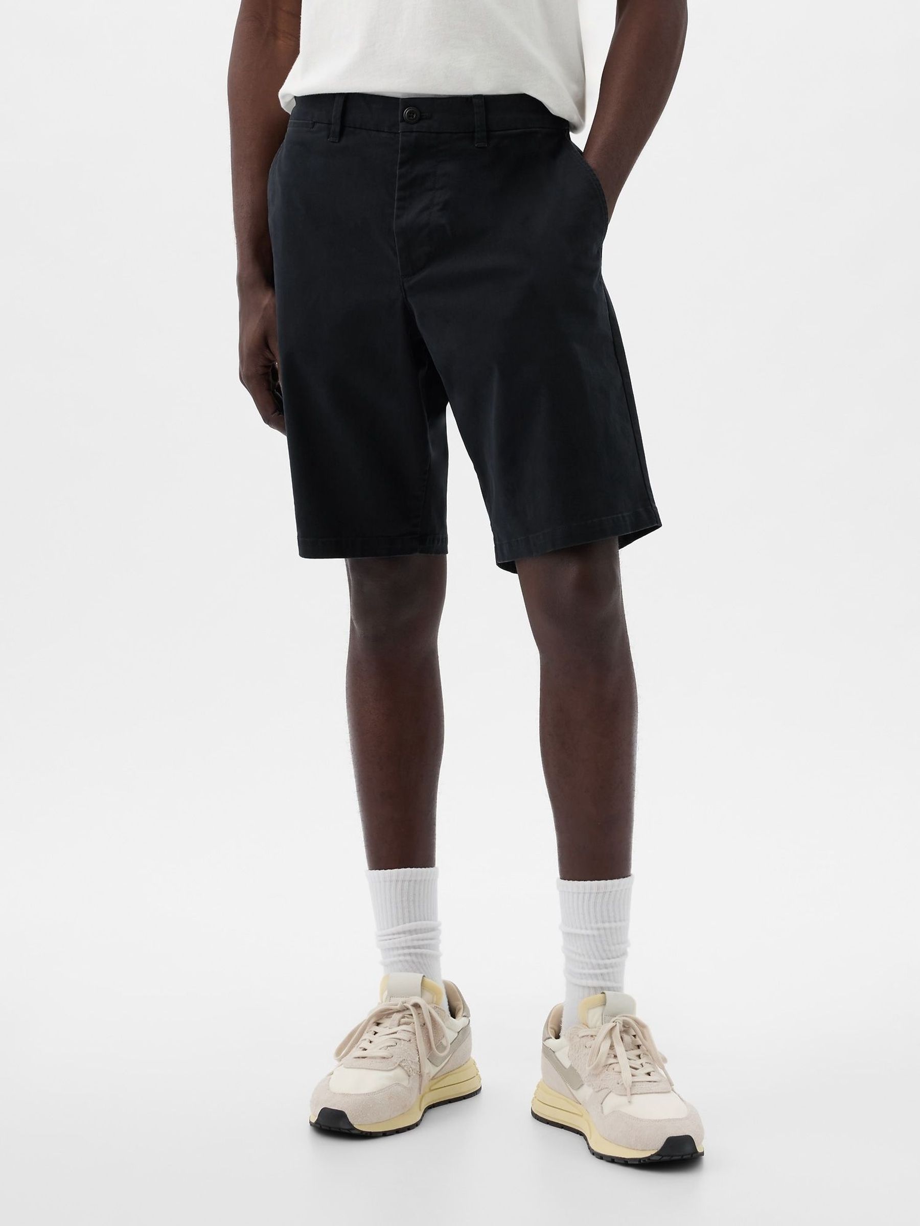 Navy Blue Cotton Blend Vintage Shorts (F36088) | £35