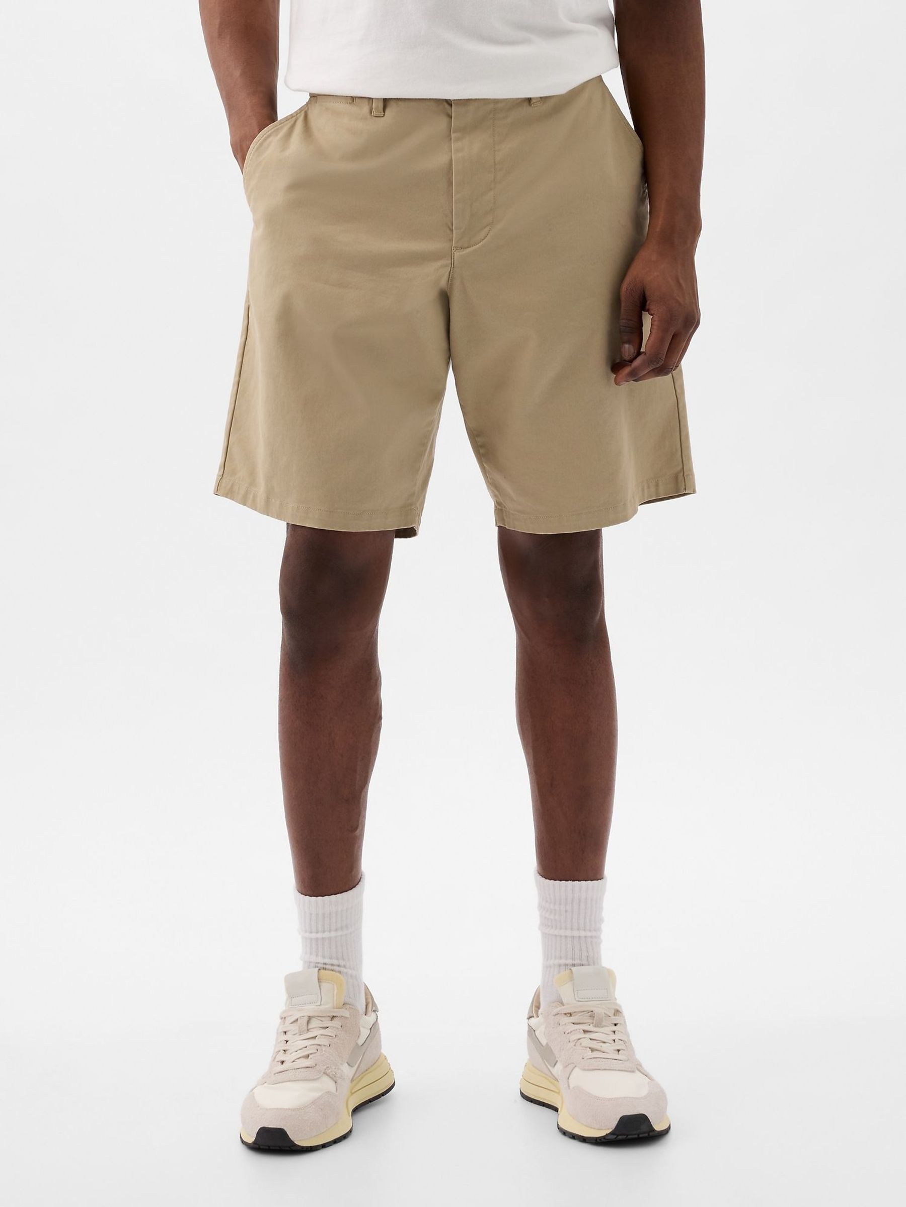 Beige Cotton Blend Vintage Shorts (F36089) | £35