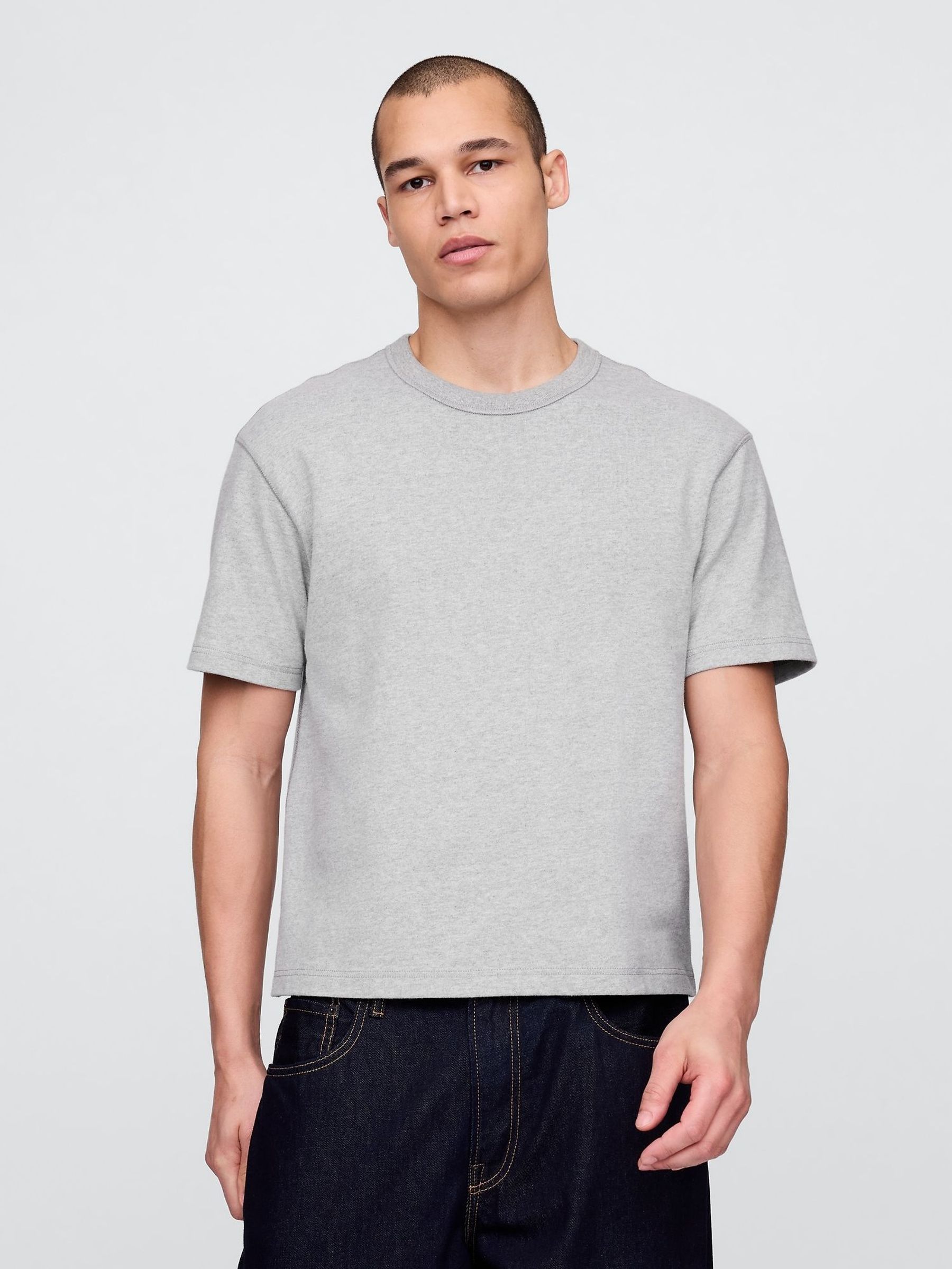 Grey Heavyweight Boxy T-Shirt (F36516) | £25