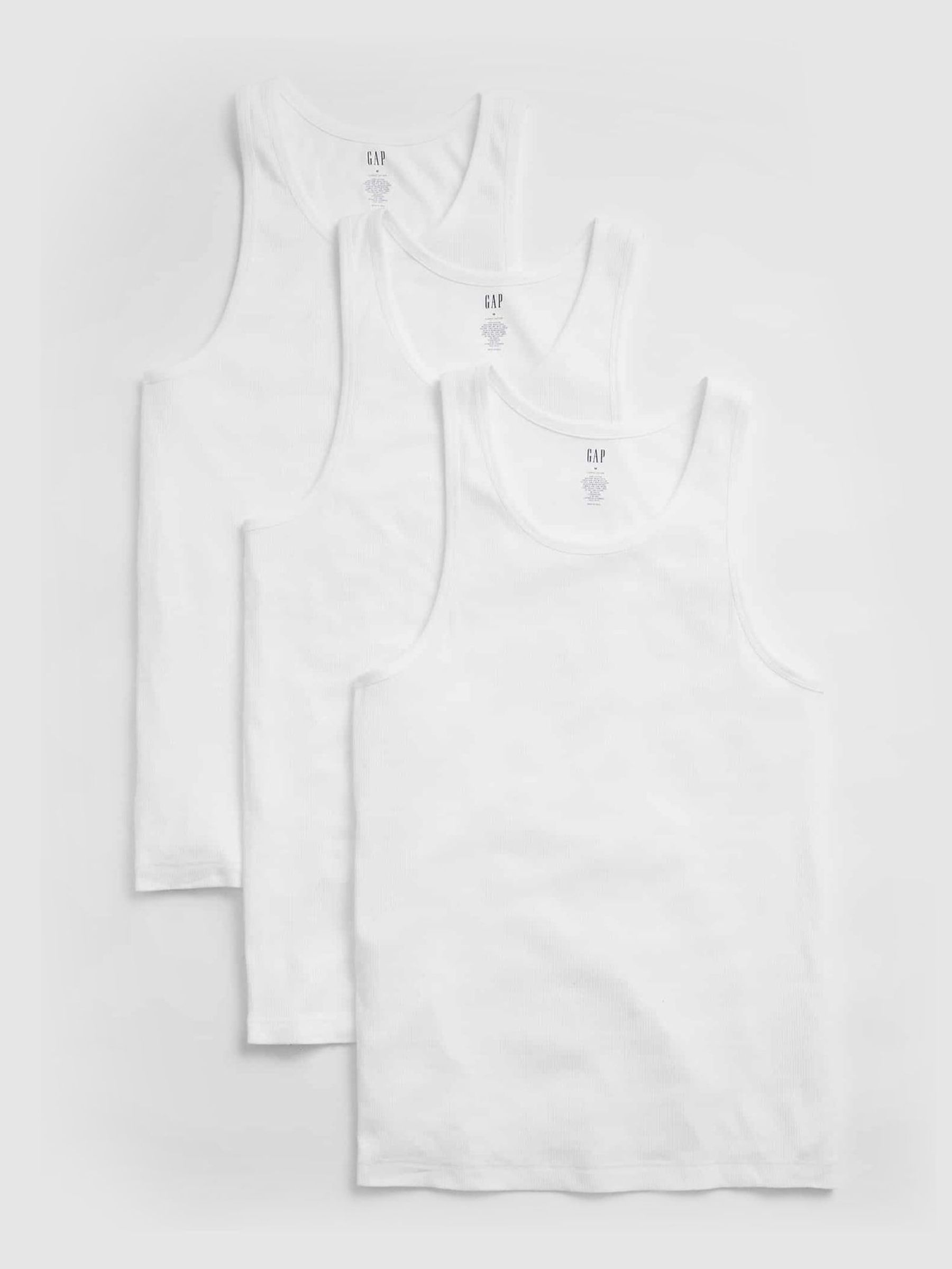 White Sleeveless Crew Neck Vest Top (3 Pack) (F36517) | £30