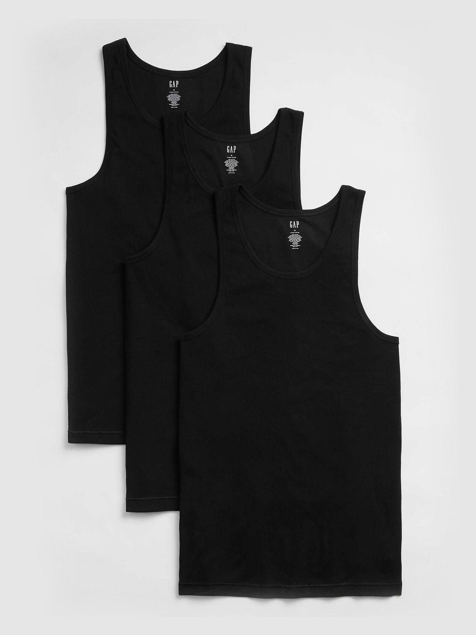 Black Sleeveless Crew Neck Vest Top (3 Pack) (F36534) | £30