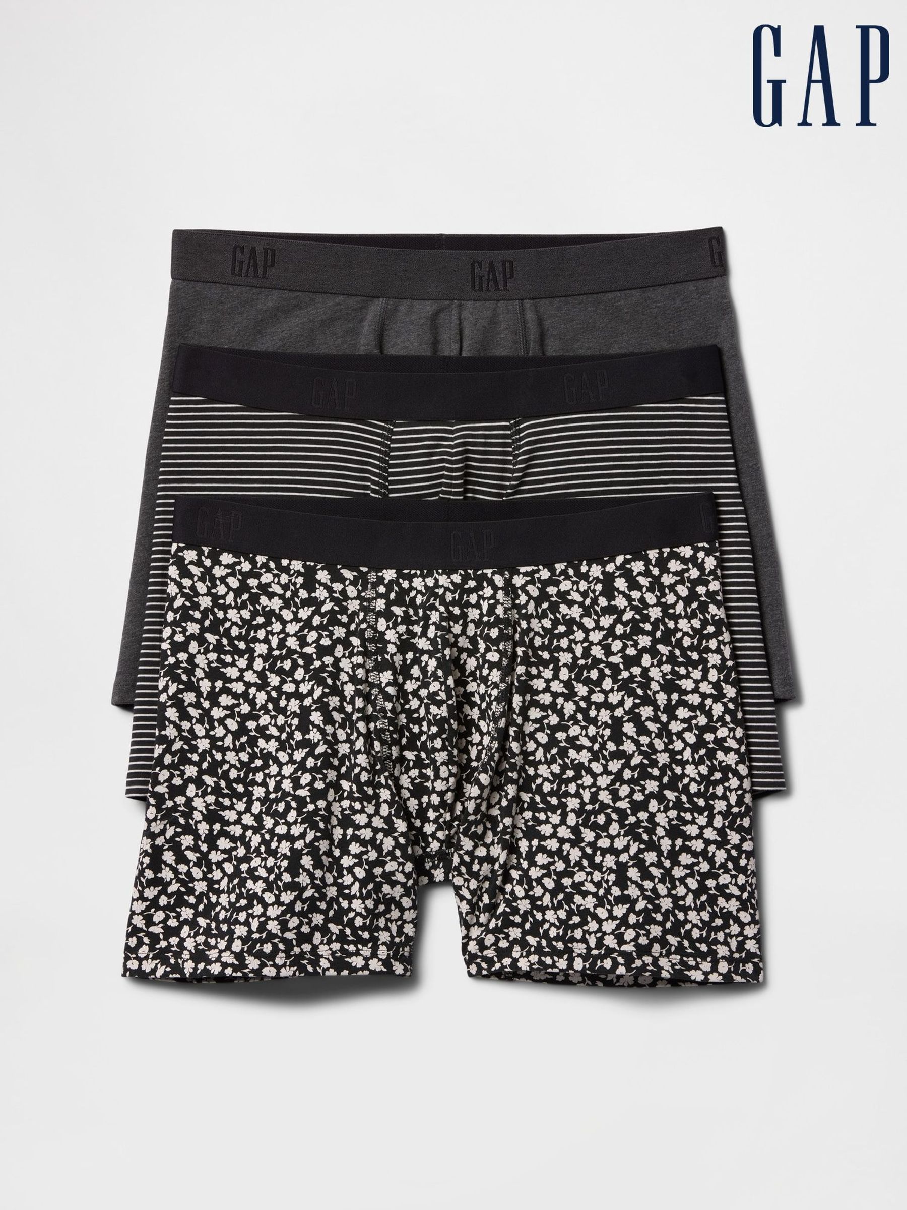 Black 5" Boxer Briefs 3-Pack (F36539) | £25