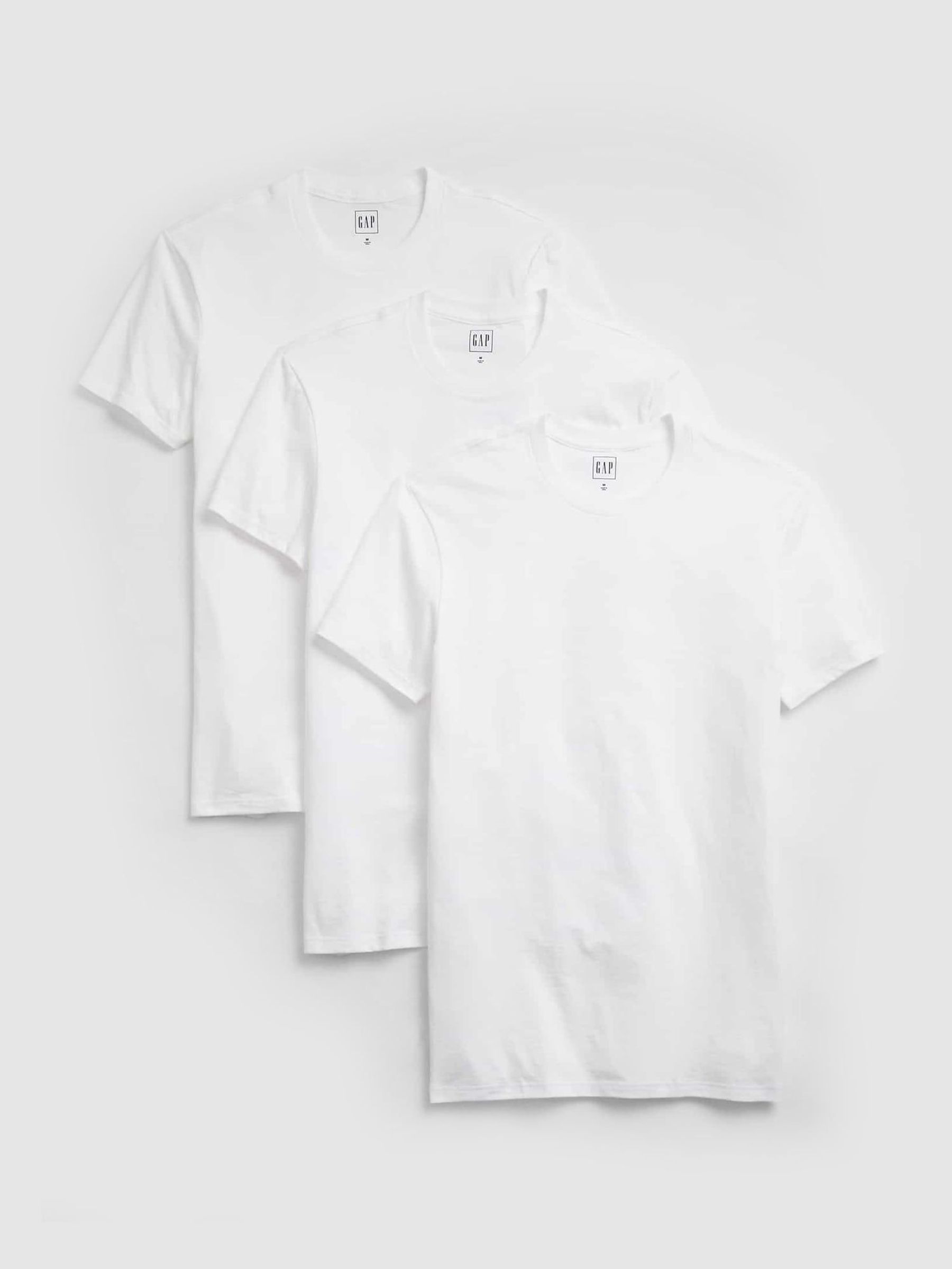 White Crew Neck Short Sleeve T-Shirts 3 Pack (F36548) | £30