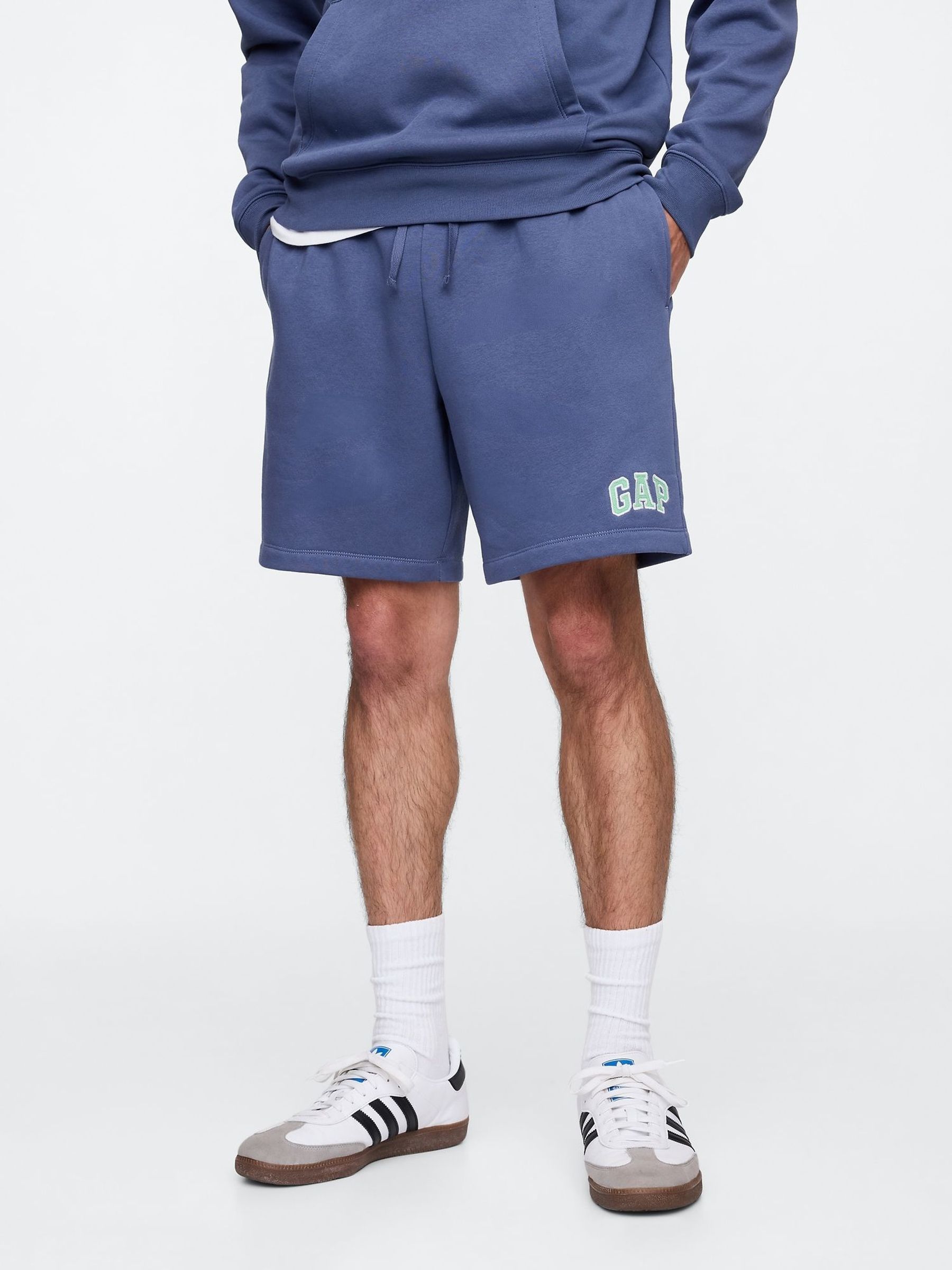 Blue Pull On Logo Jogger Shorts (F36580) | £25