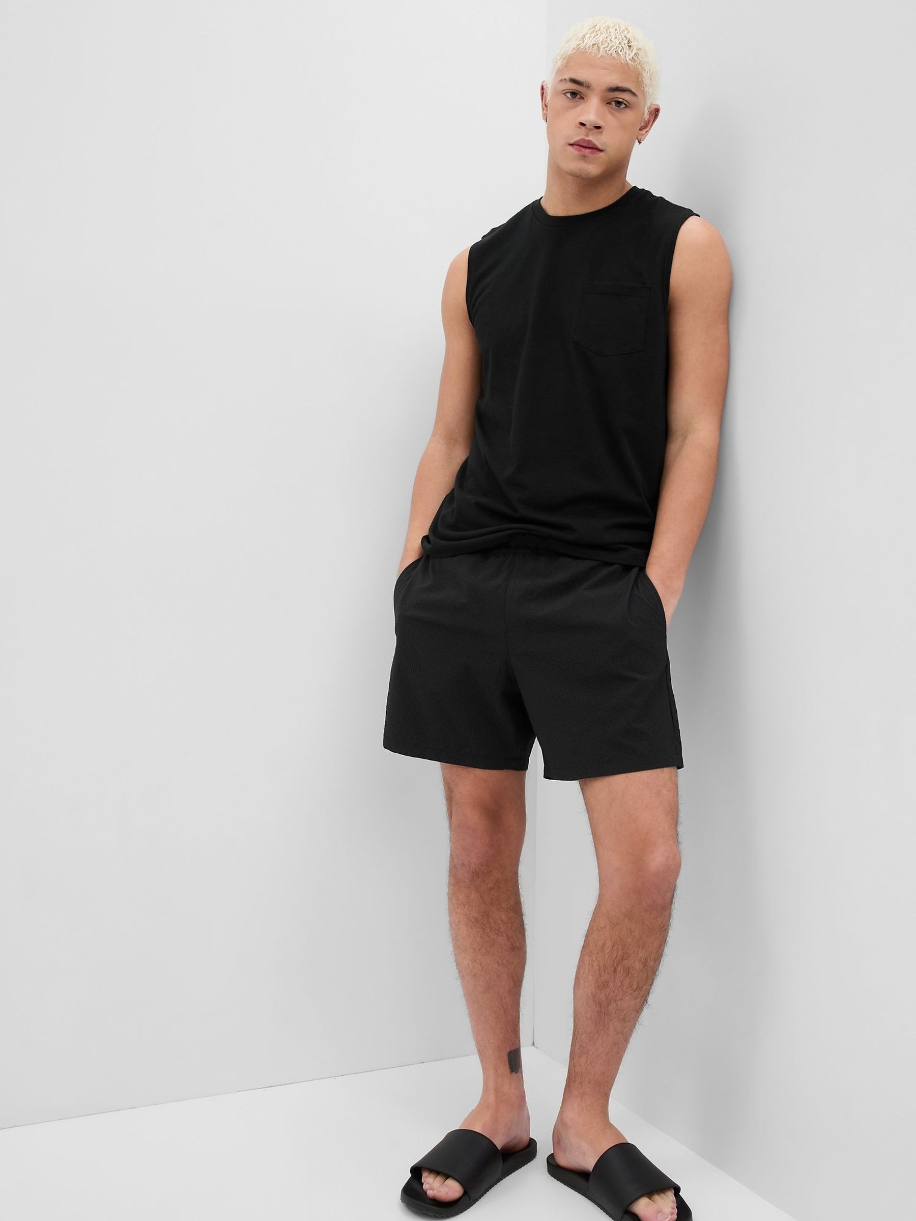 Black 6" Swim Shorts (F36589) | £35