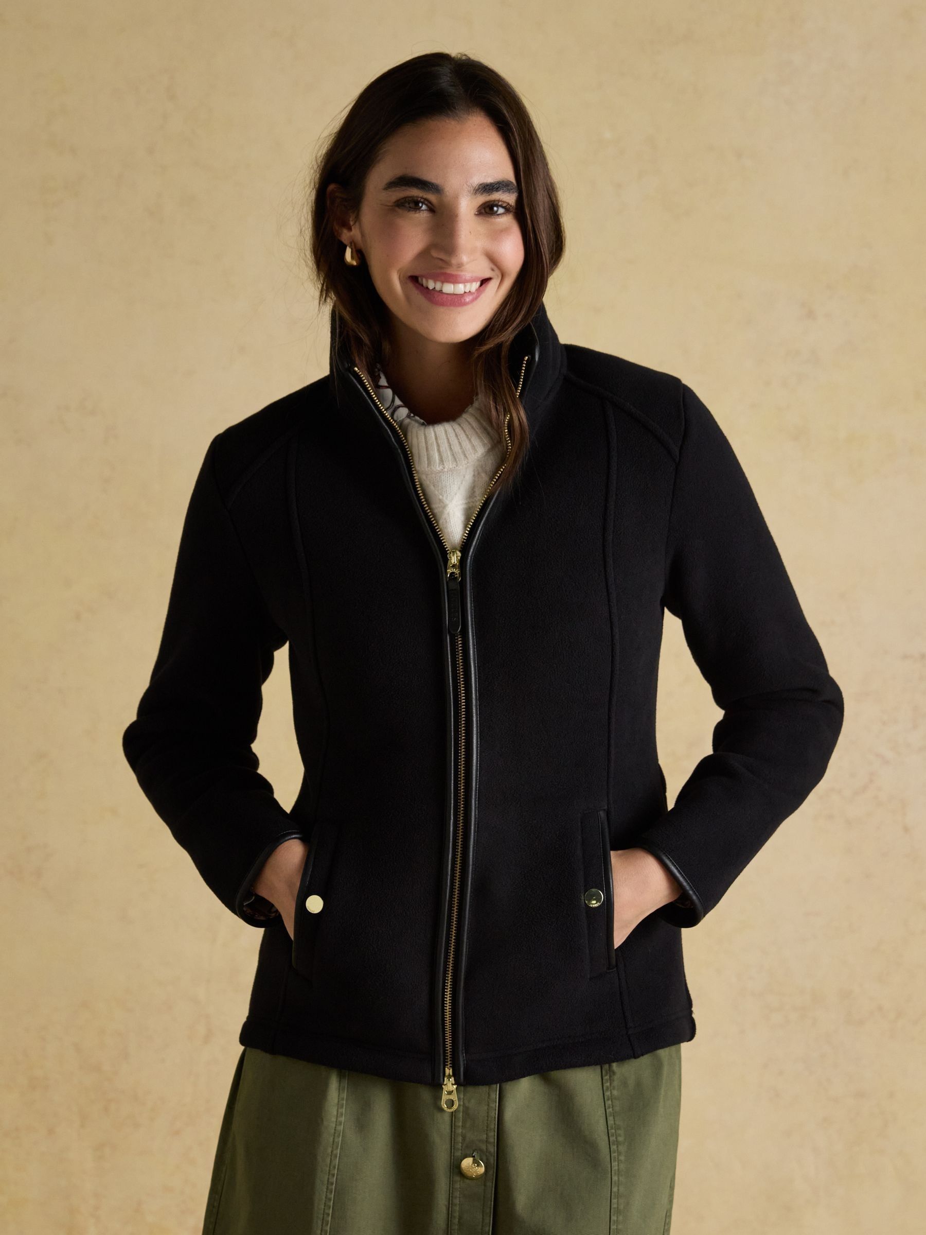 Heritage Black Zip Through Fleece (F38362) | £85