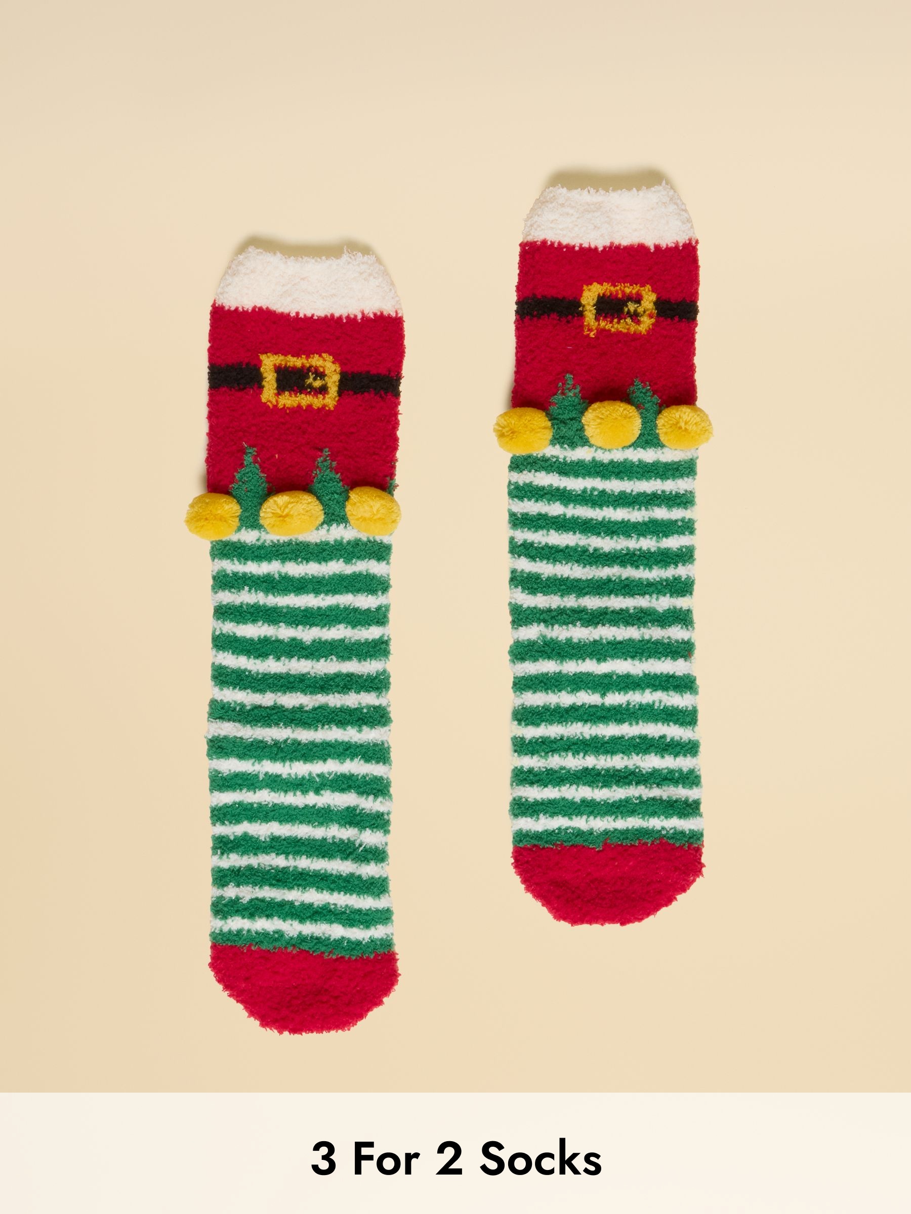 Kids' Fluffy Elf Character Socks (F38467) | £6.95