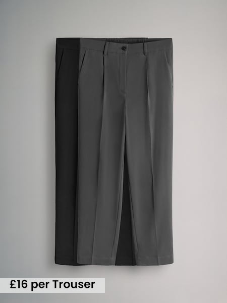 2 Pack Tapered Smart Trousers (F38492) | £32