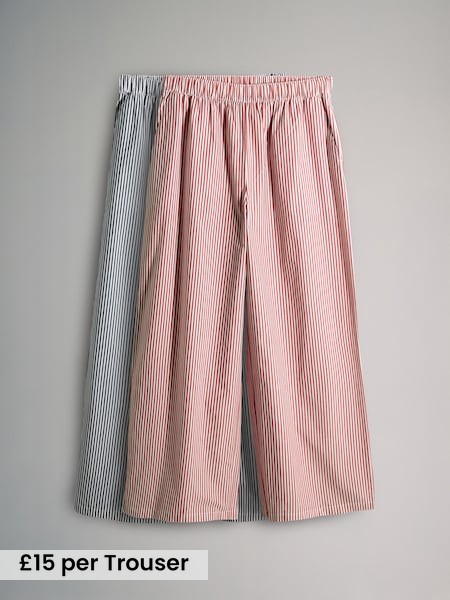 2 Pack Pull On Cotton Trousers (F38527) | £30